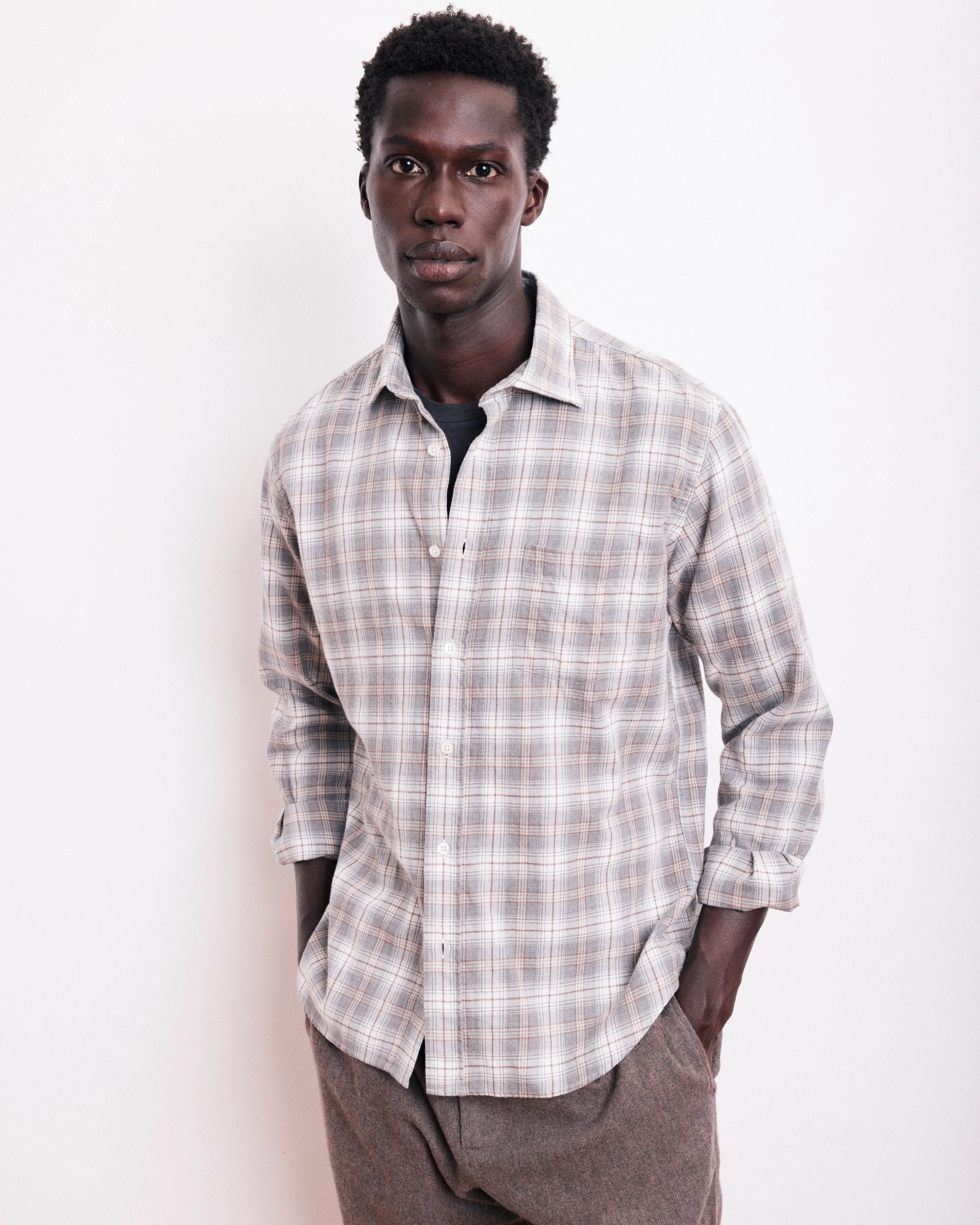 Chemise Homme en Coton à Carreaux Gris Paul sold by Hartford