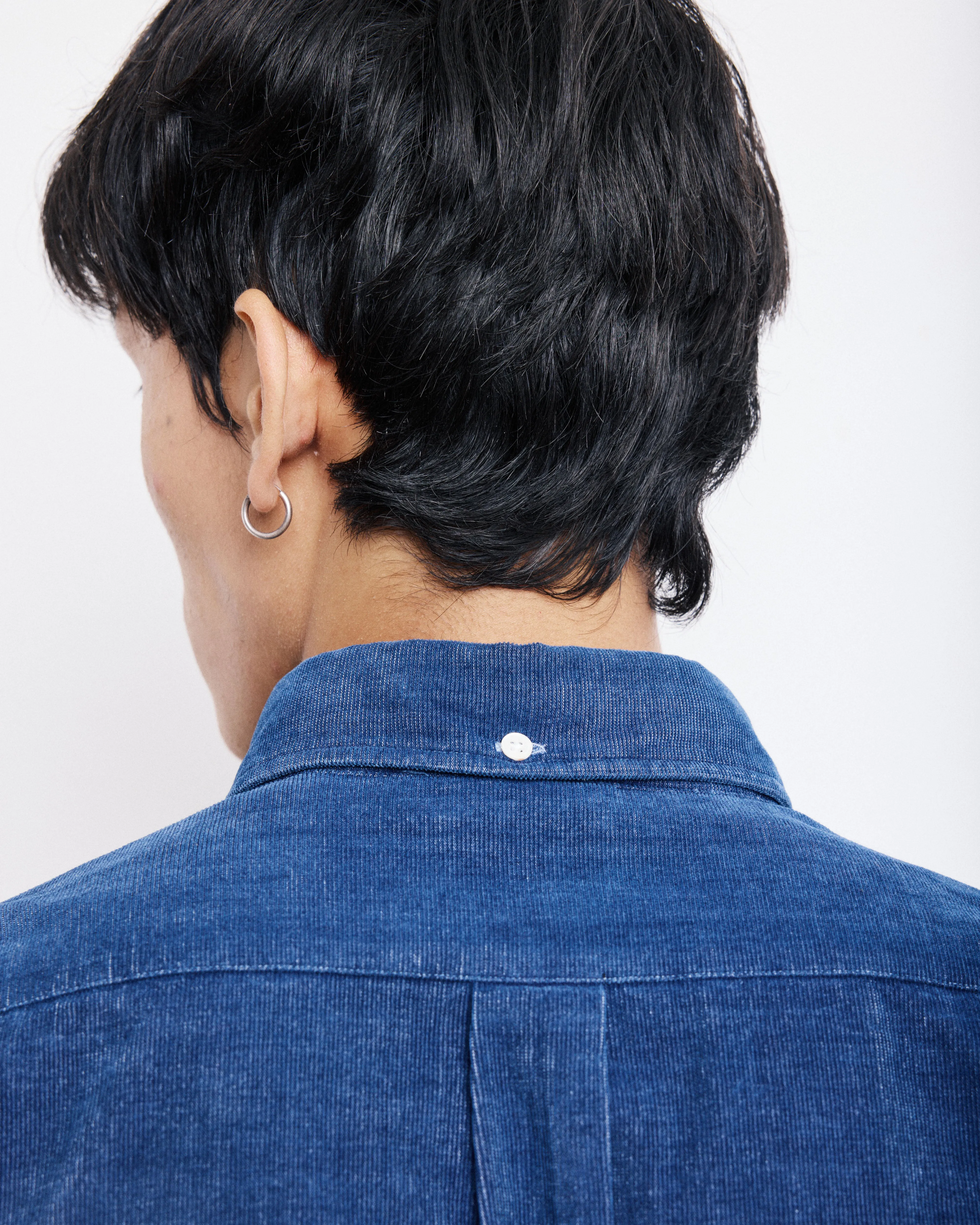 Chemise Homme en Velours Côtelé Bleu Indigo Pitt sold by Hartford product image thumbnail 4