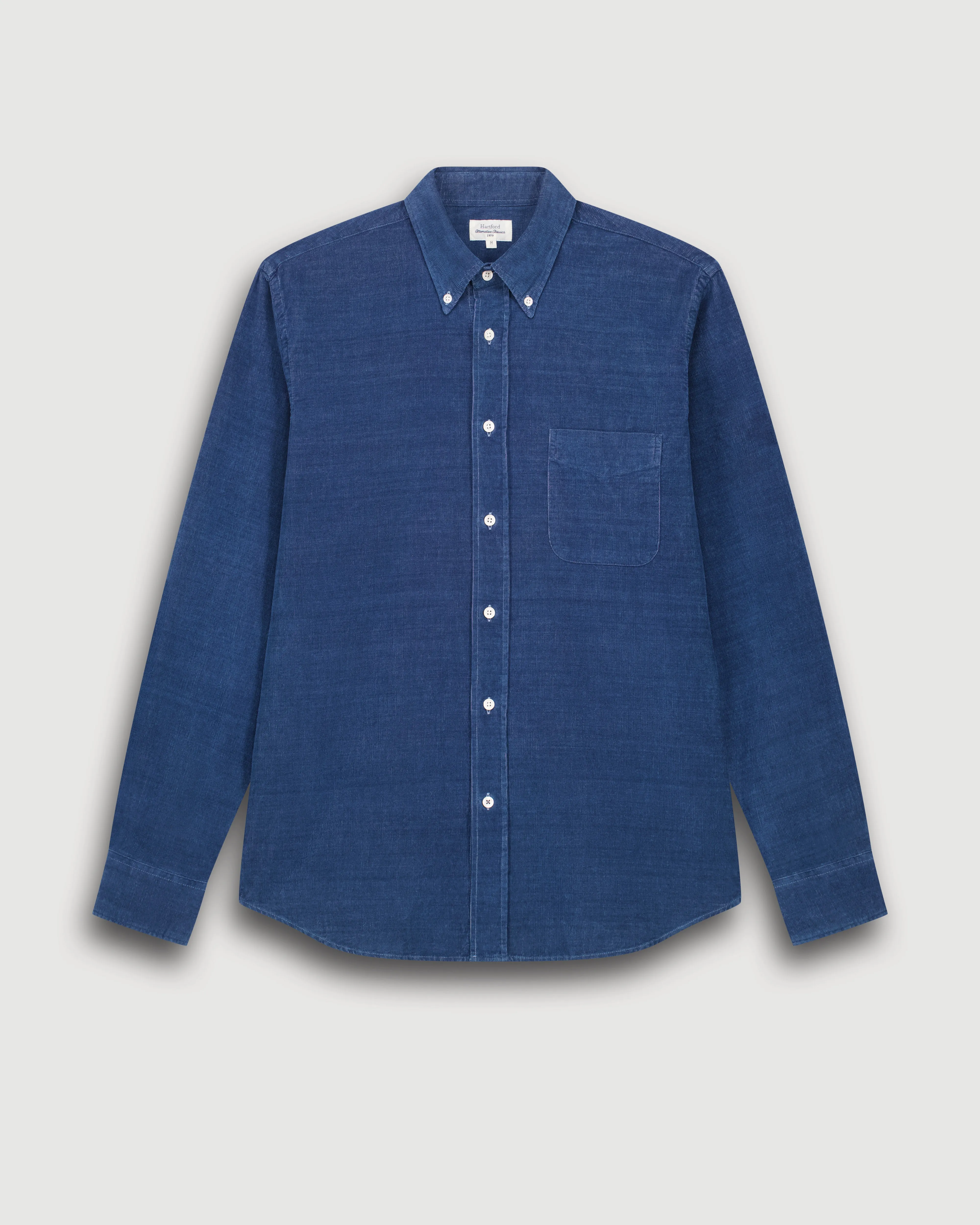 Chemise Homme en Velours Côtelé Bleu Indigo Pitt sold by Hartford product image thumbnail 5