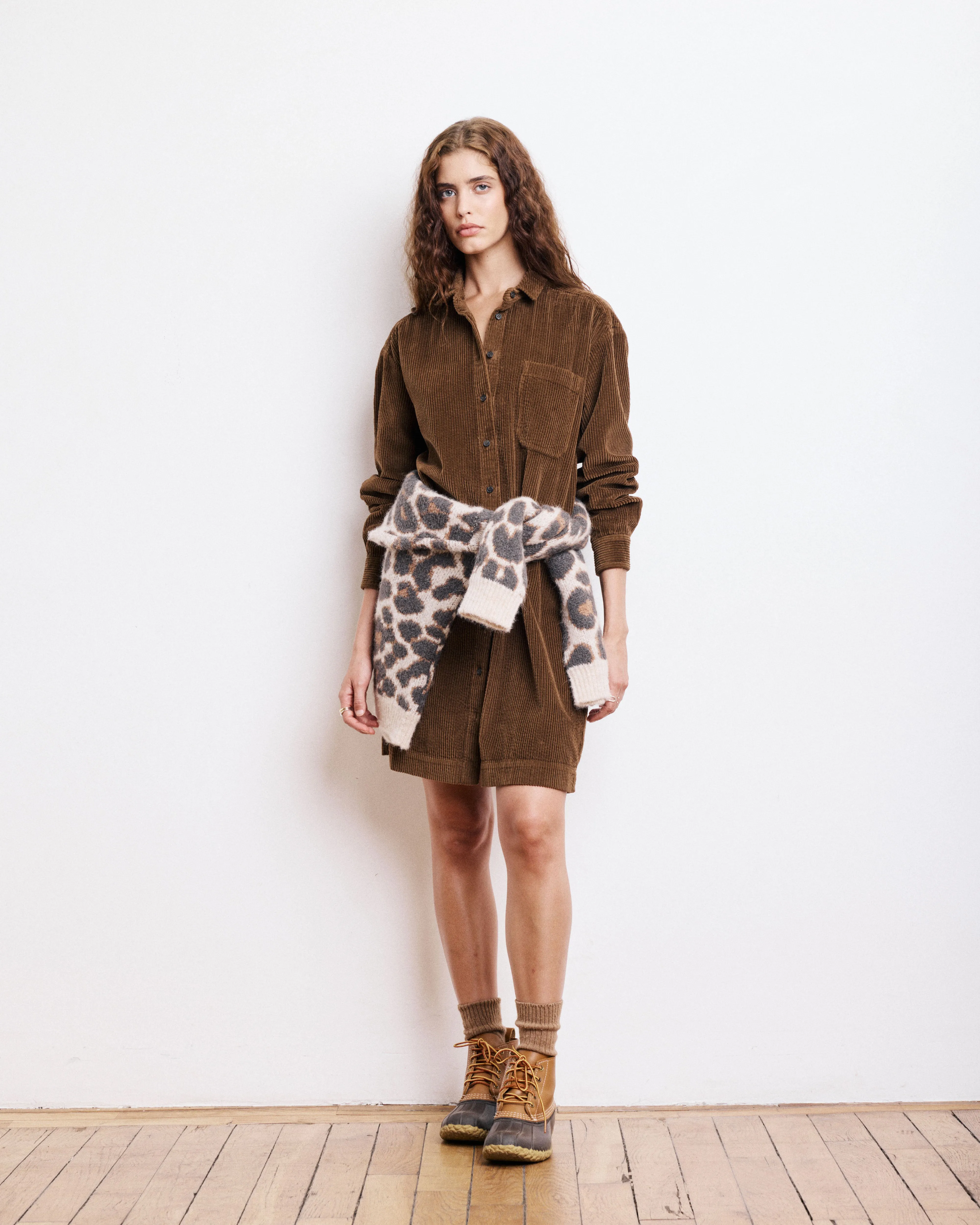 Robe Femme en Velours Côtelé Seersucker Noisette Ryler sold by Hartford product image thumbnail 4