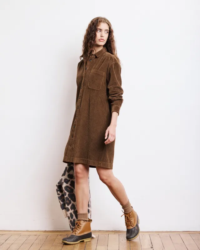 Robe Femme en Velours Côtelé Seersucker Noisette Ryler sold by Hartford