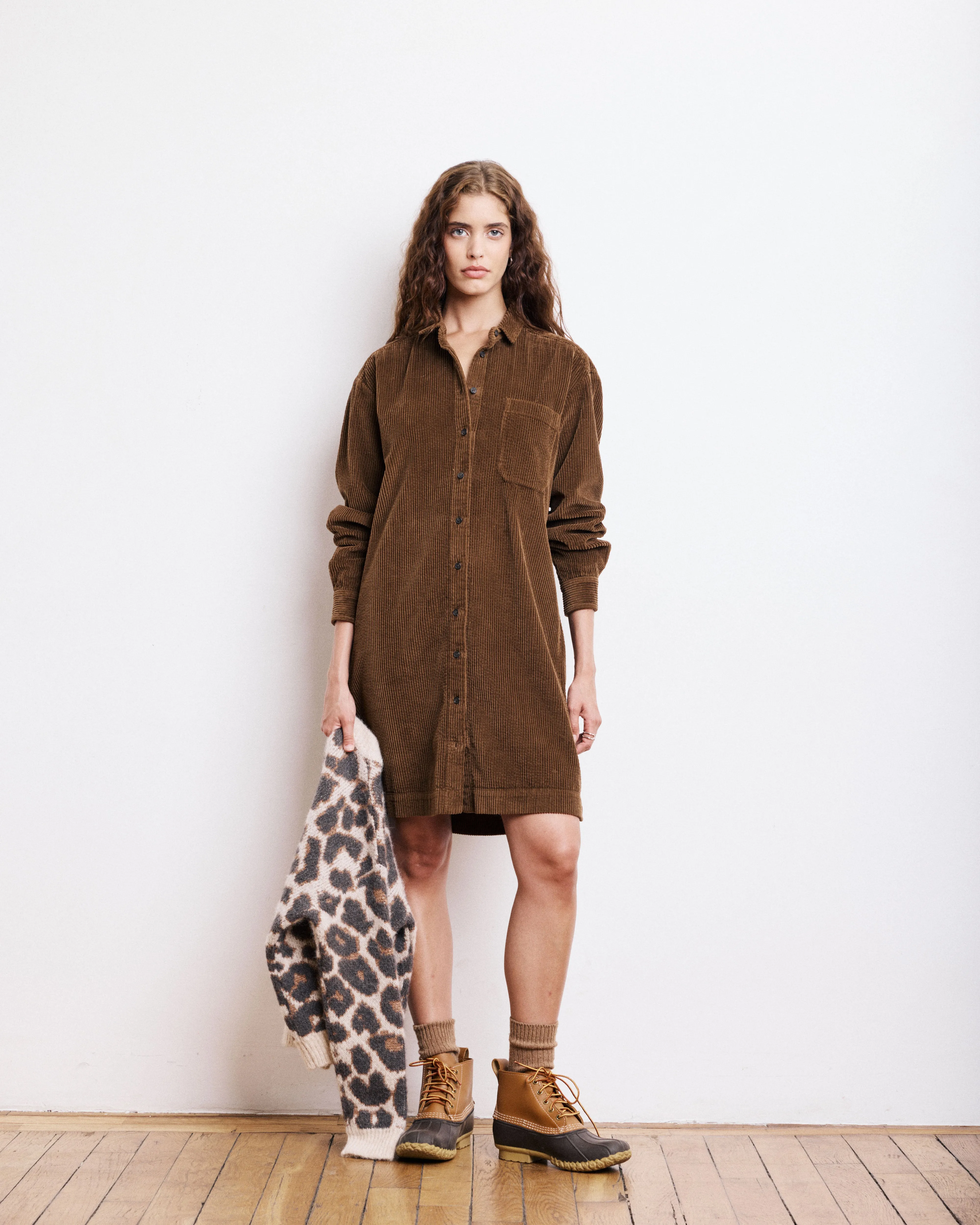 Robe Femme en Velours Côtelé Seersucker Noisette Ryler sold by Hartford product image thumbnail 2