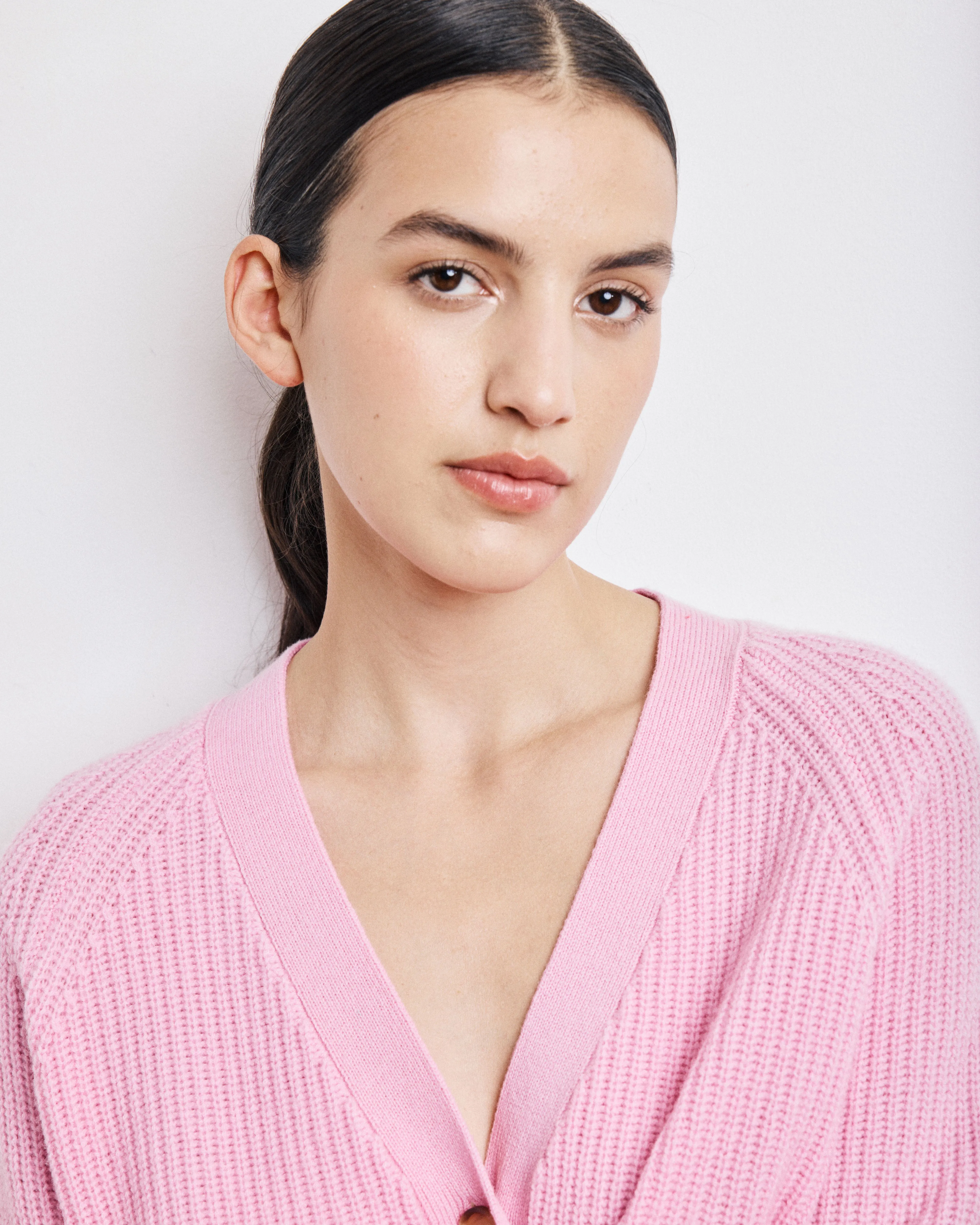 Cardigan Femme en Laine & Cachemire Rose Moena sold by Hartford product image thumbnail 3