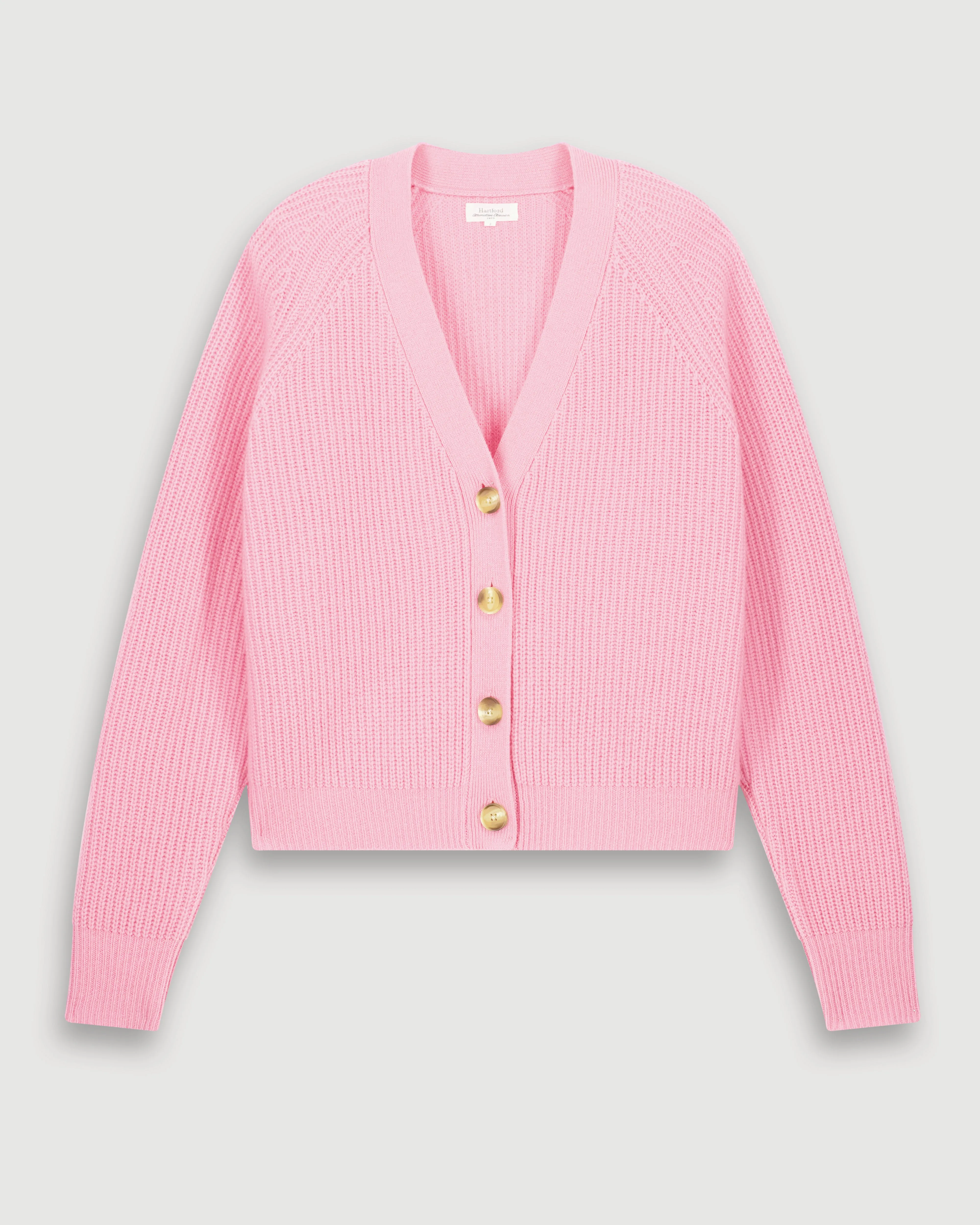 Cardigan Femme en Laine & Cachemire Rose Moena sold by Hartford product image thumbnail 5