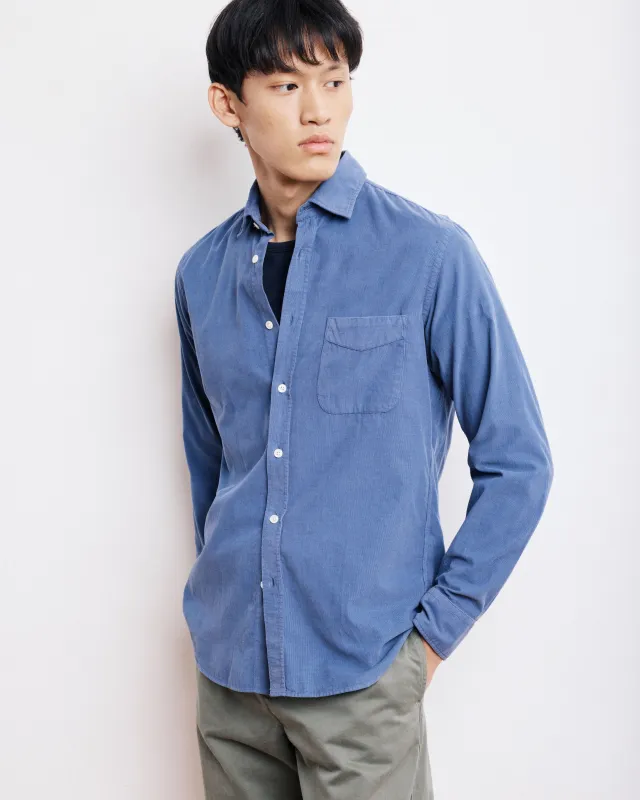 Chemise Homme en Velours Côtelé Bleu Cobalt Storm sold by Hartford