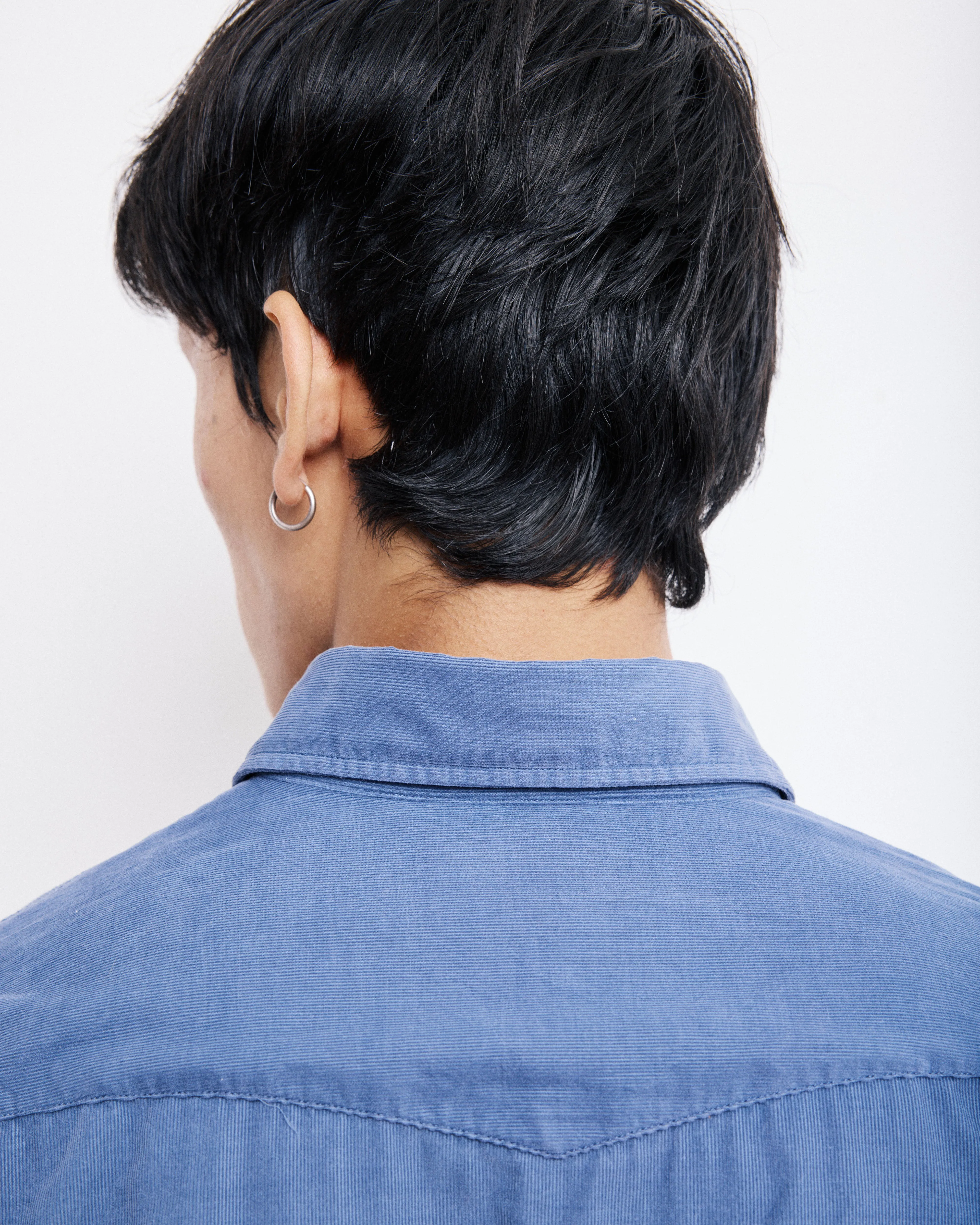 Chemise Homme en Velours Côtelé Bleu Cobalt Storm sold by Hartford product image thumbnail 3