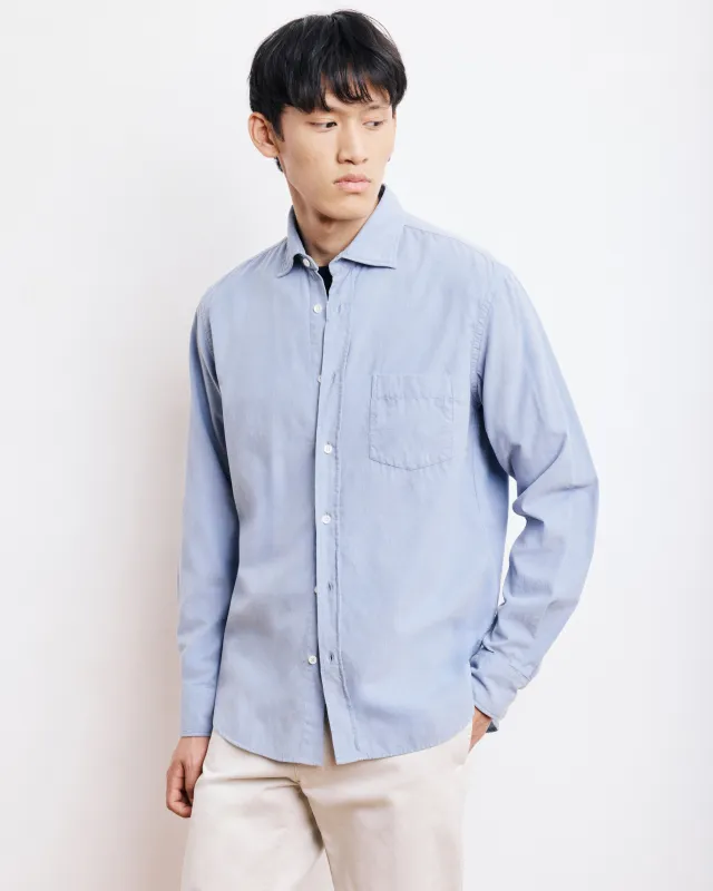 Chemise Homme en Velours Côtelé Bleu Paul sold by Hartford