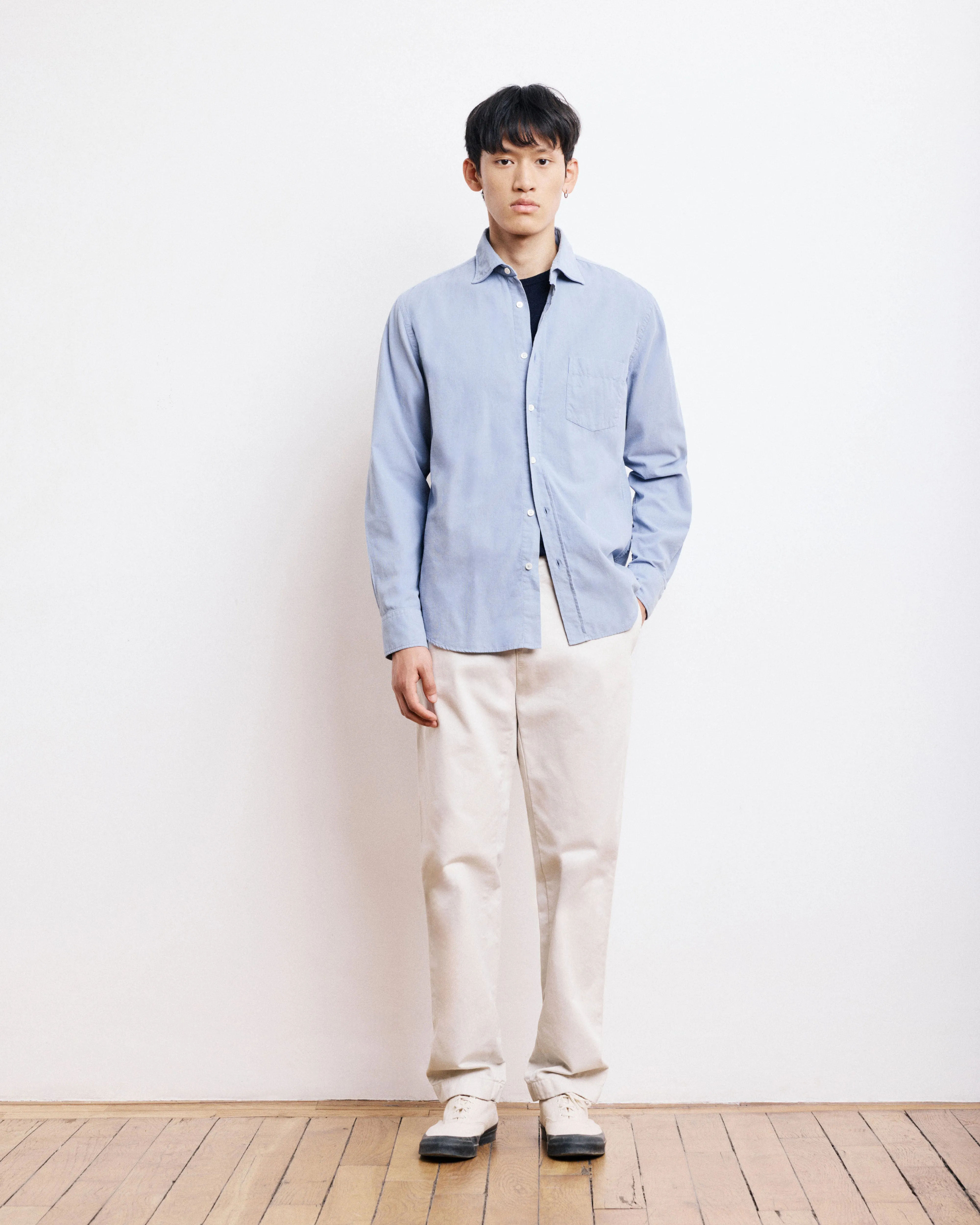 Chemise Homme en Velours Côtelé Bleu Paul sold by Hartford product image thumbnail 2