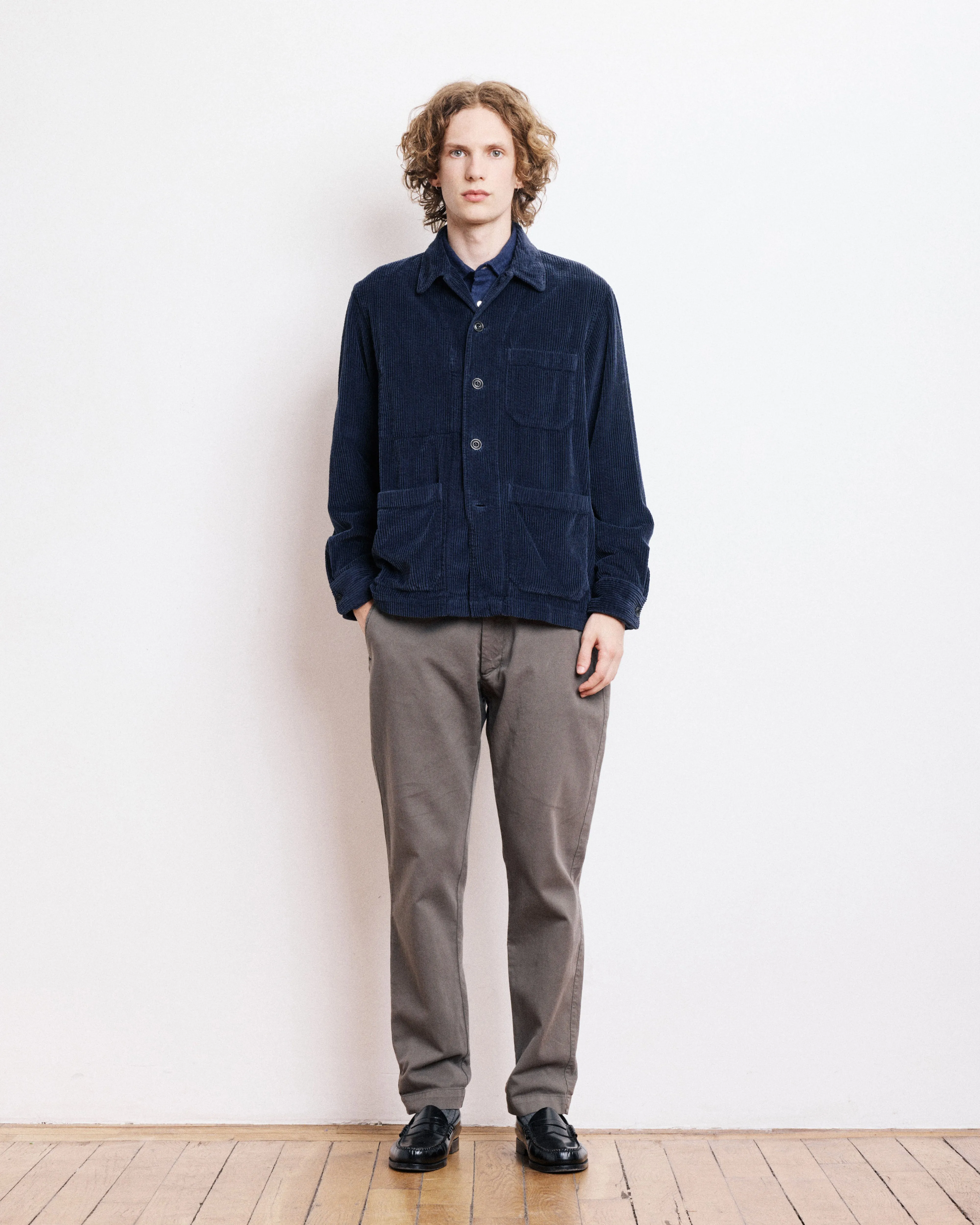 Veste Homme en velours cotelé seersucker Bleu Marine Petty sold by Hartford product image thumbnail 4