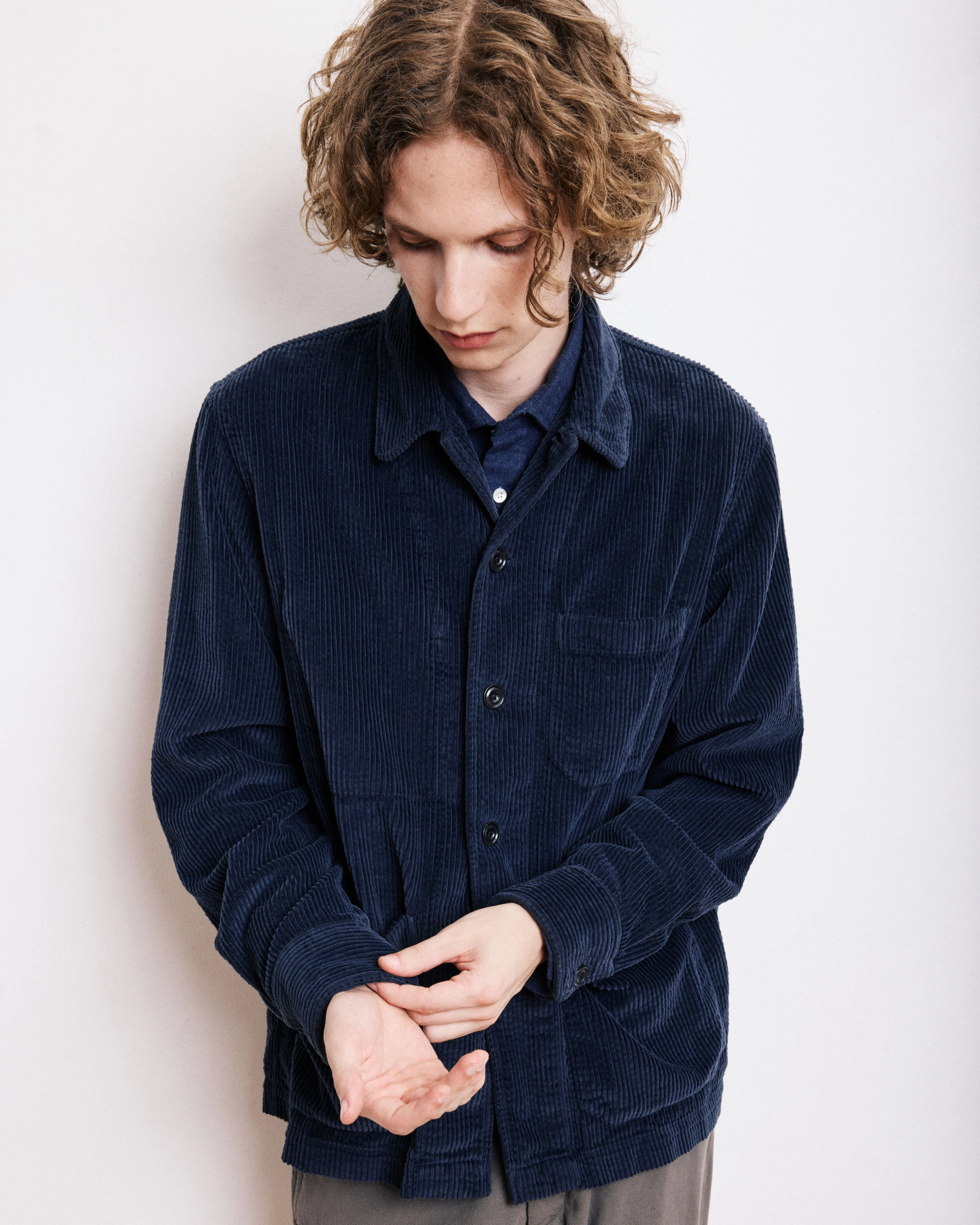 Veste Homme en velours cotelé seersucker Bleu Marine Petty sold by Hartford product image thumbnail 2