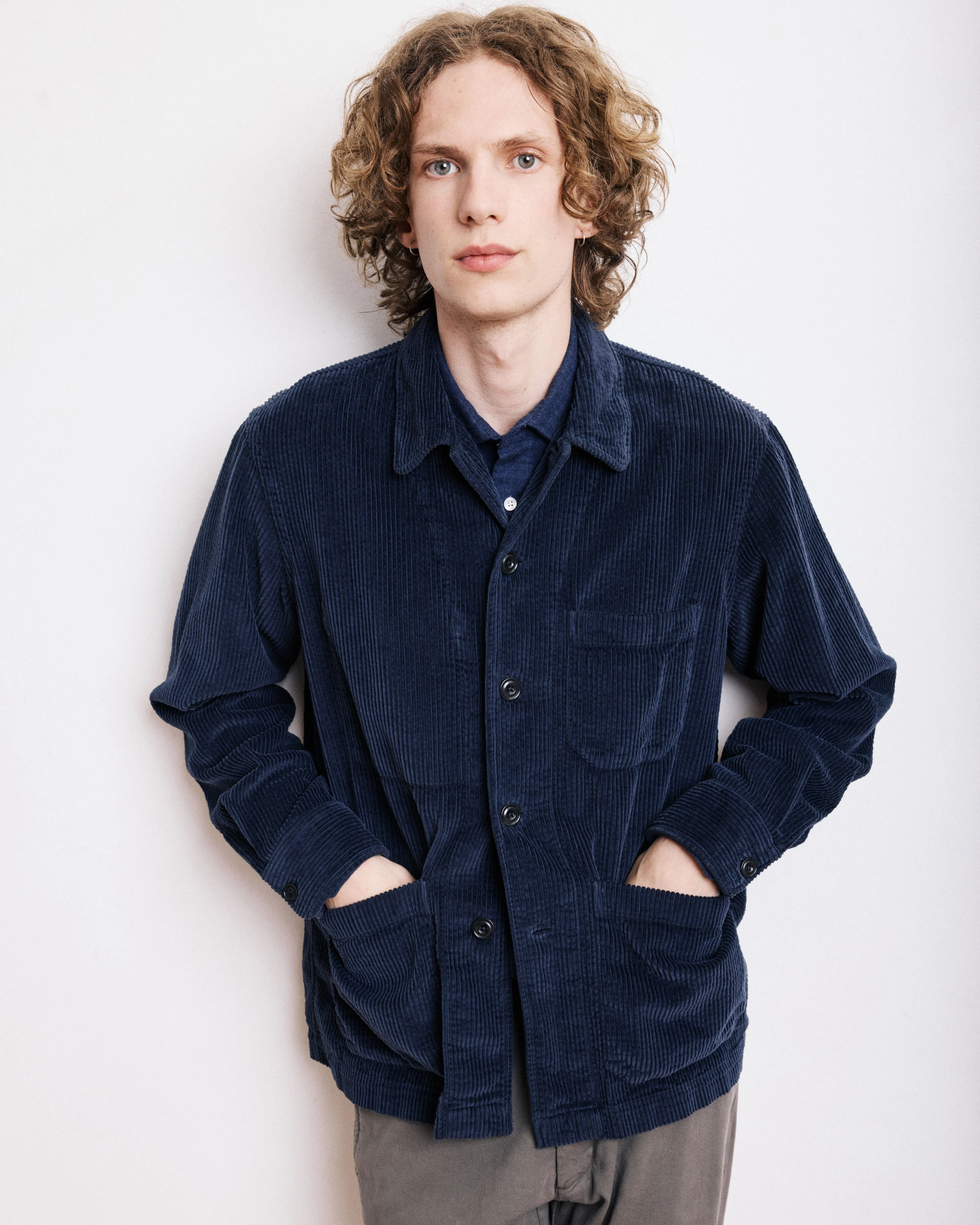 Veste Homme en velours cotelé seersucker Bleu Marine Petty sold by Hartford