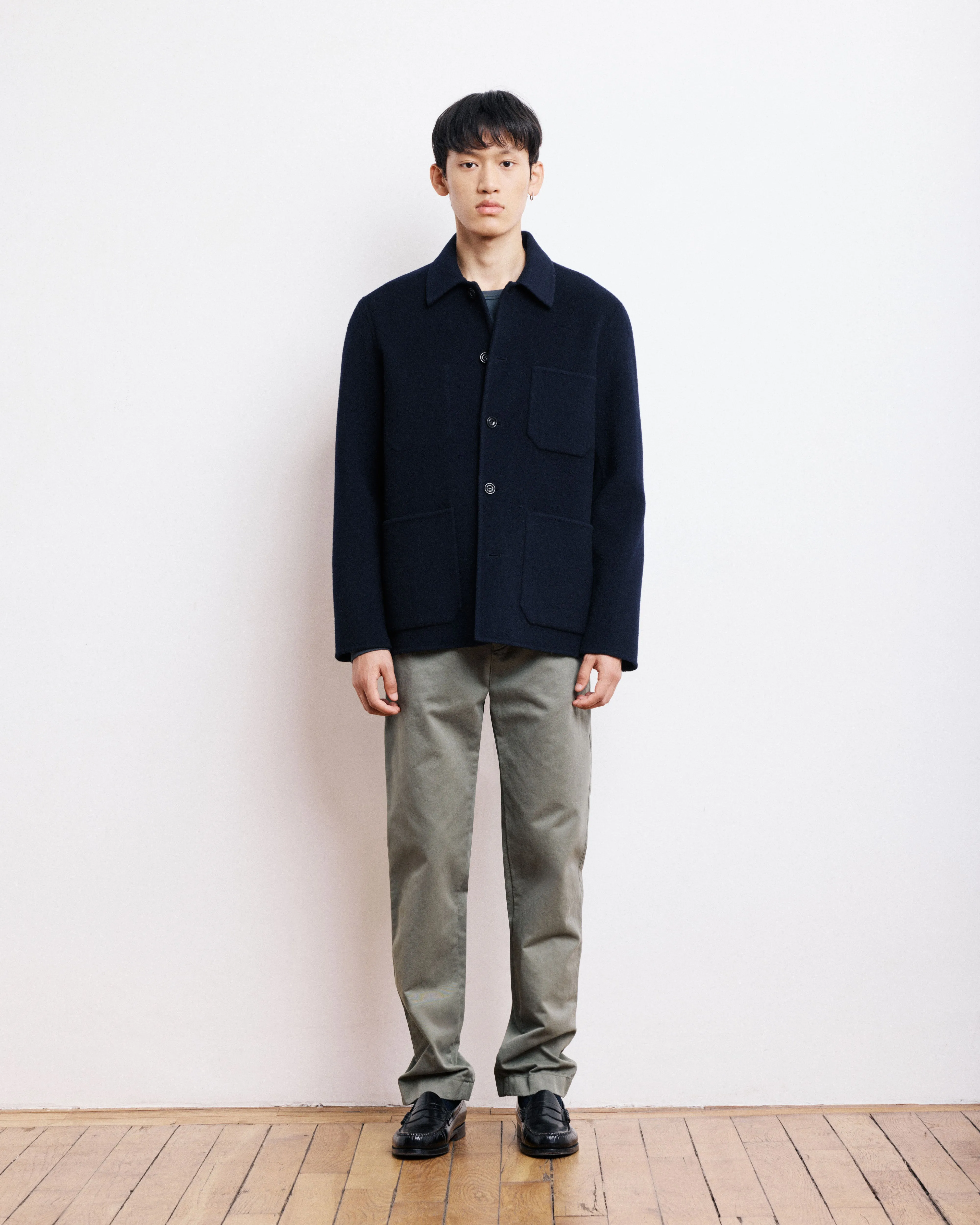 Veste Homme en Laine Double Face Bleu Marine Jay sold by Hartford product image thumbnail 2