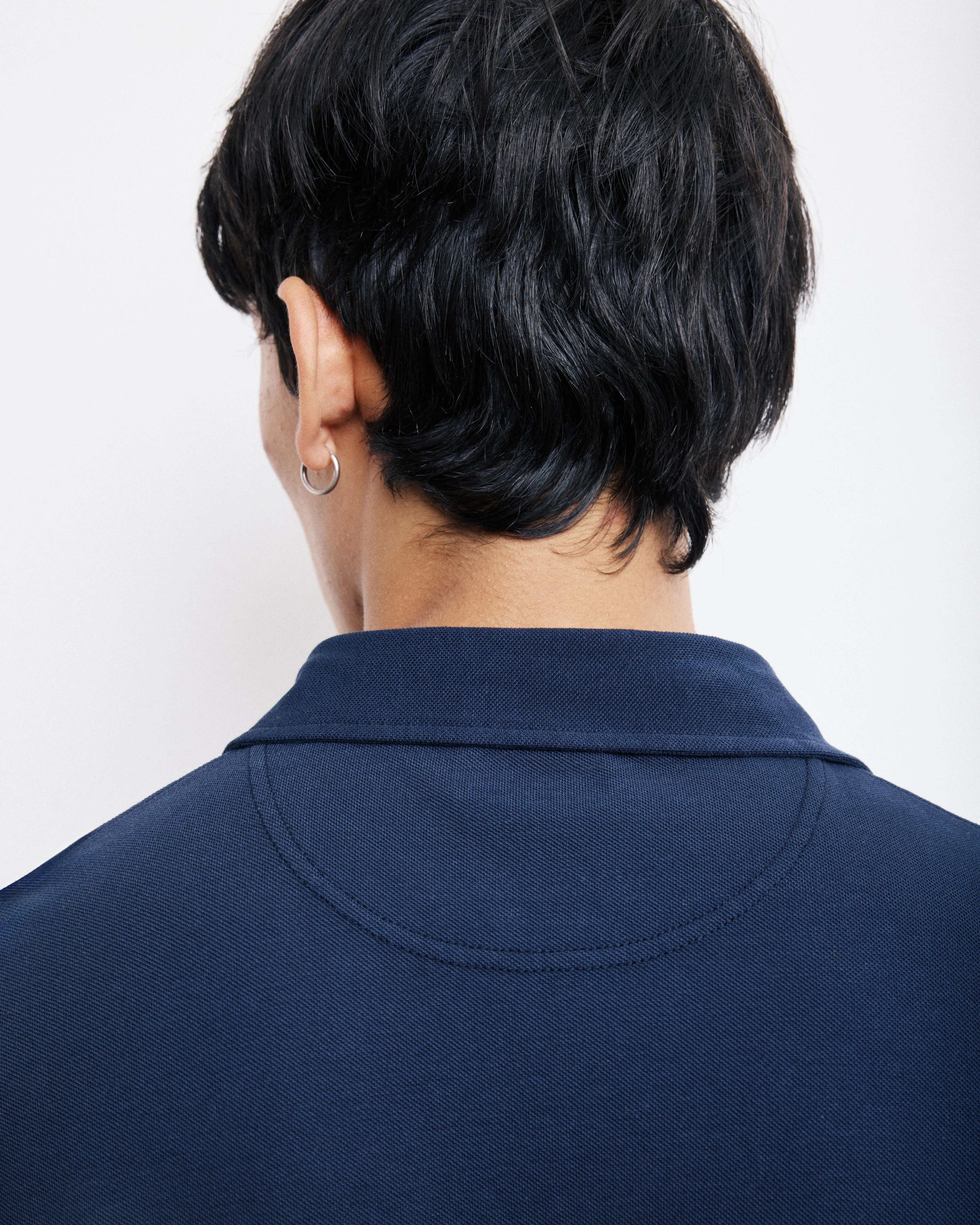 Polo Homme en Piqué de Coton Bleu Marine sold by Hartford product image thumbnail 3