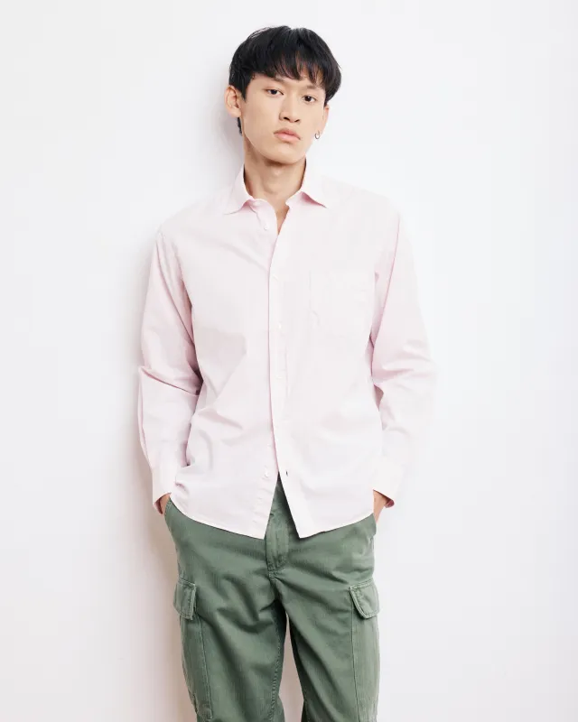 Chemise Homme en Gabardine de coton Rose Paul sold by Hartford