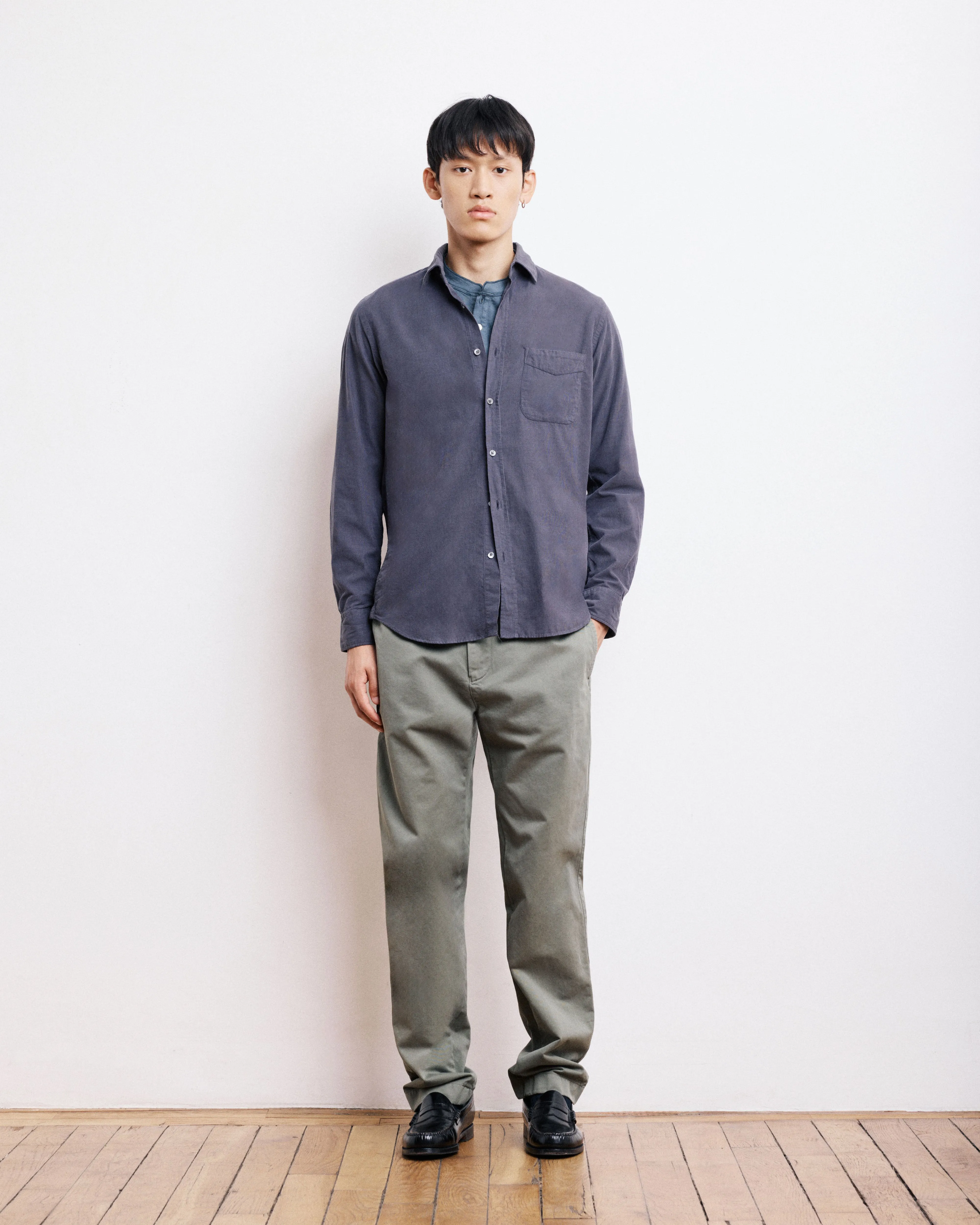 Chemise Homme en Velours Côtelé Carbone Storm sold by Hartford product image thumbnail 5