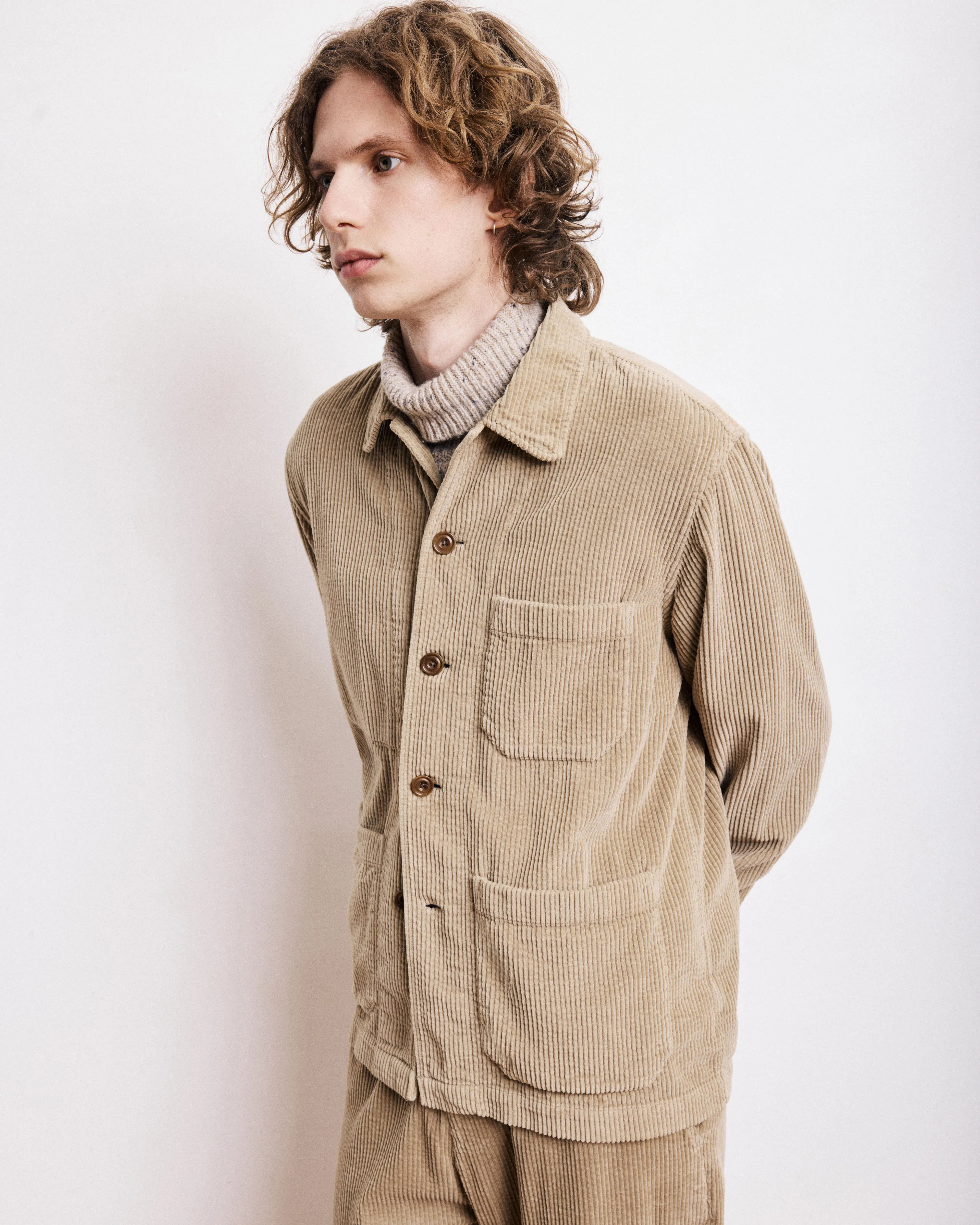 Veste Homme en velours cotelé seersucker Beige Petty sold by Hartford product image thumbnail 4