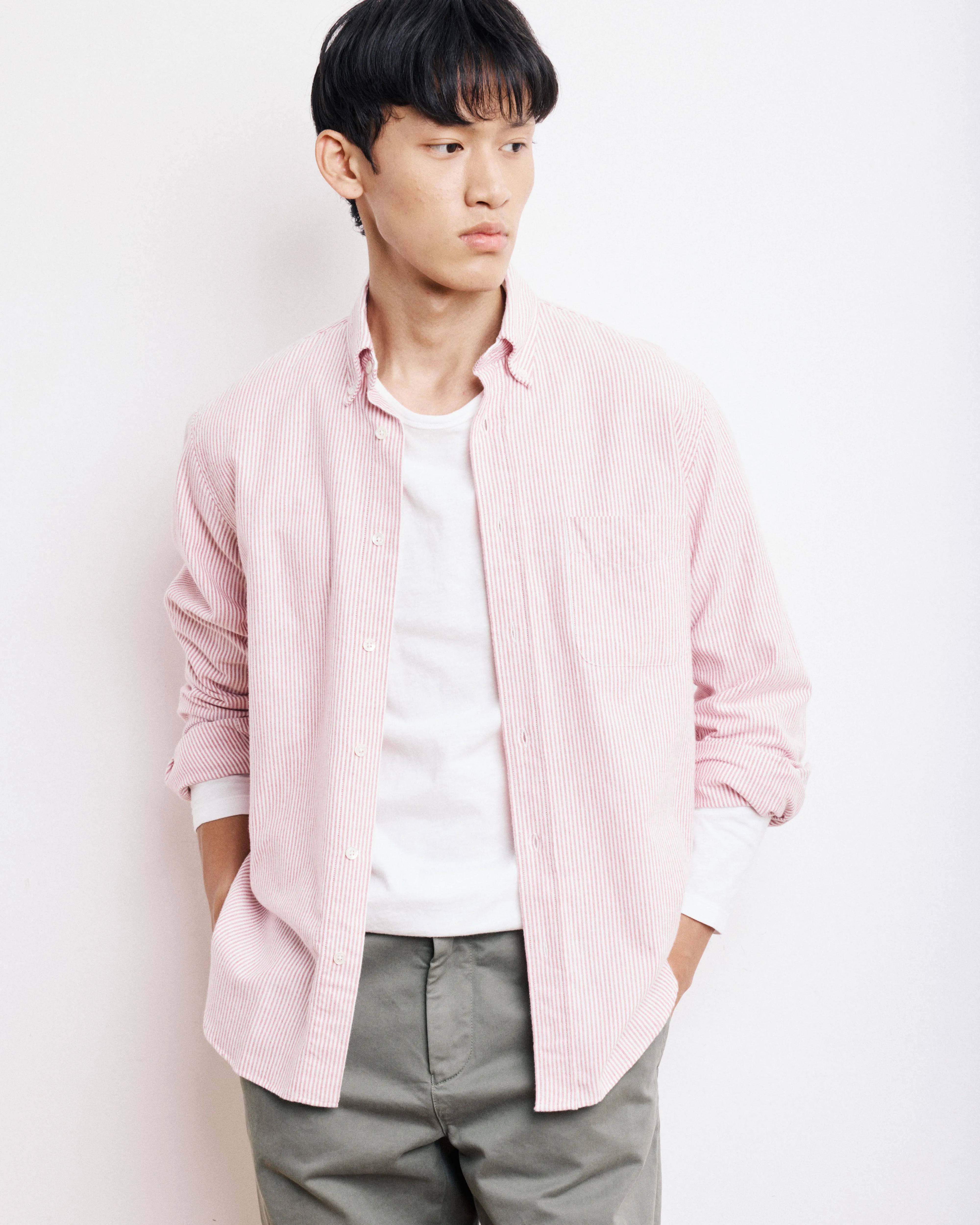 Chemise Homme en Oxford de Coton Rouge Pitt sold by Hartford