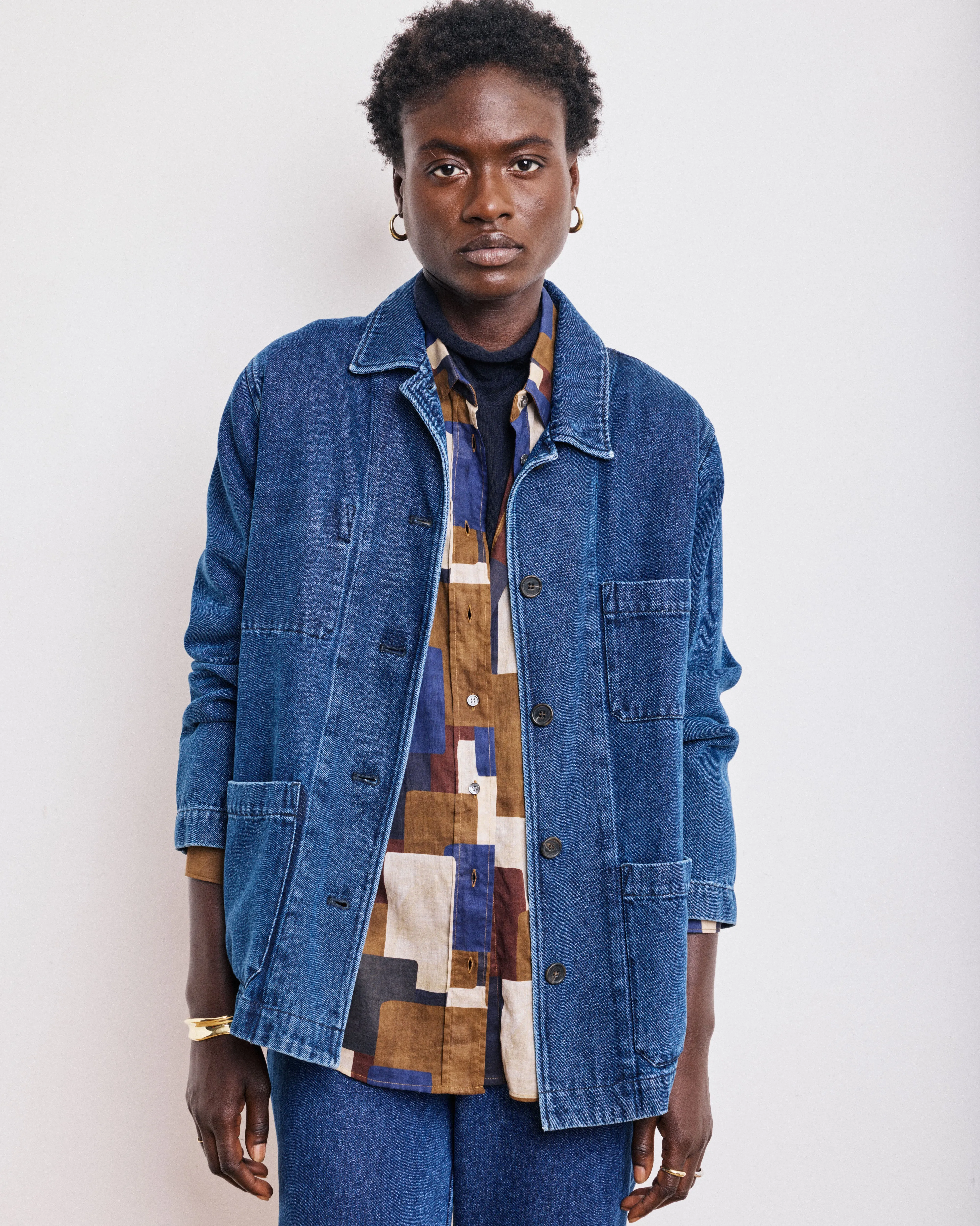 Veste Femme en Lyocell & Coton Denim Bleu Verdi sold by Hartford product image thumbnail 2