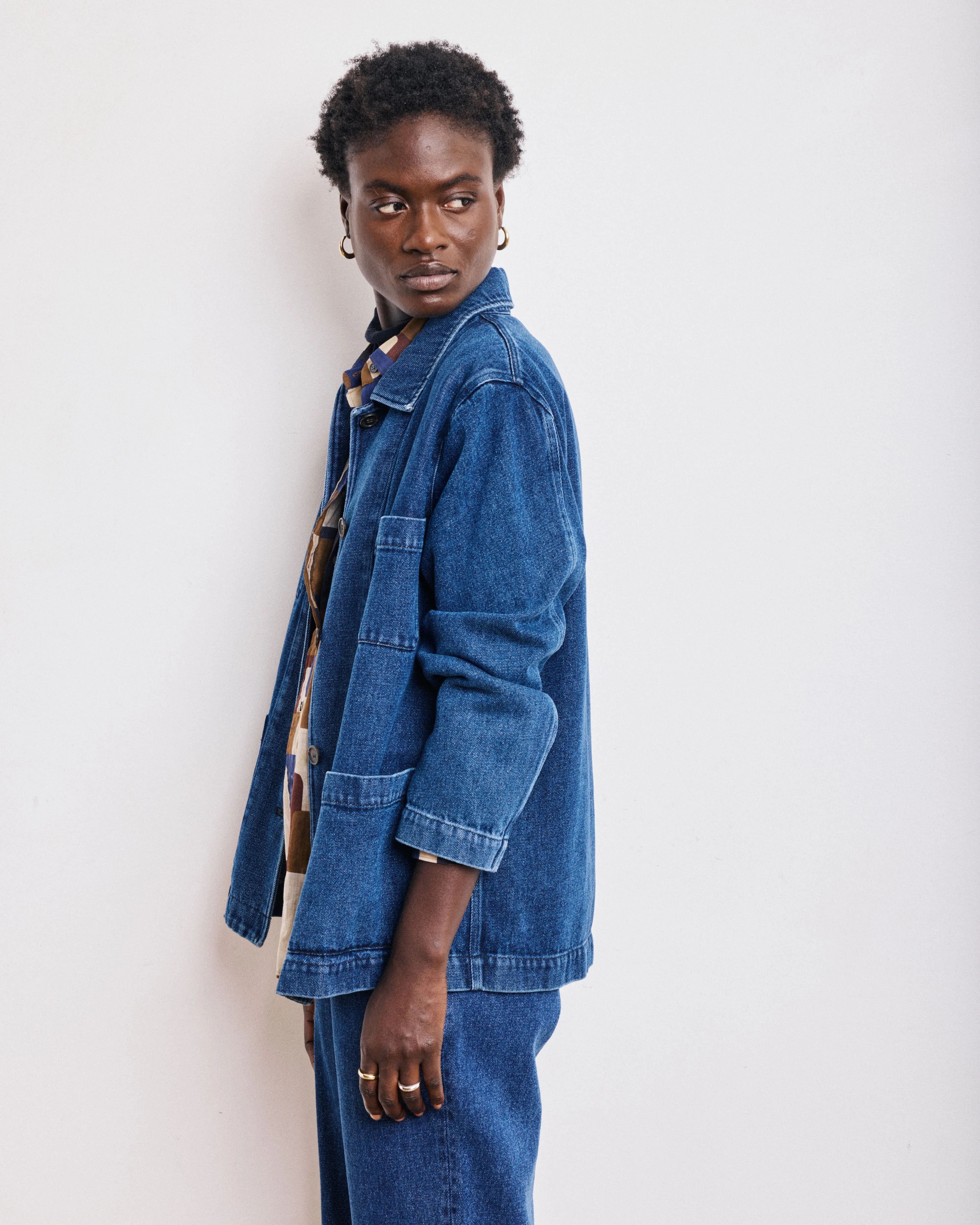 Veste Femme en Lyocell & Coton Denim Bleu Verdi sold by Hartford product image thumbnail 3