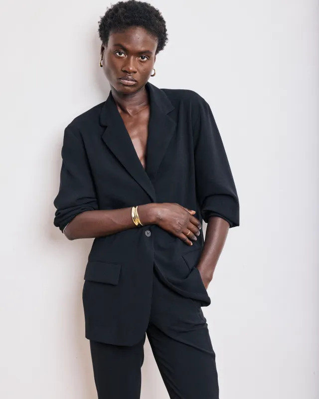 Veste Femme en Crêpe Noir Victo sold by Hartford