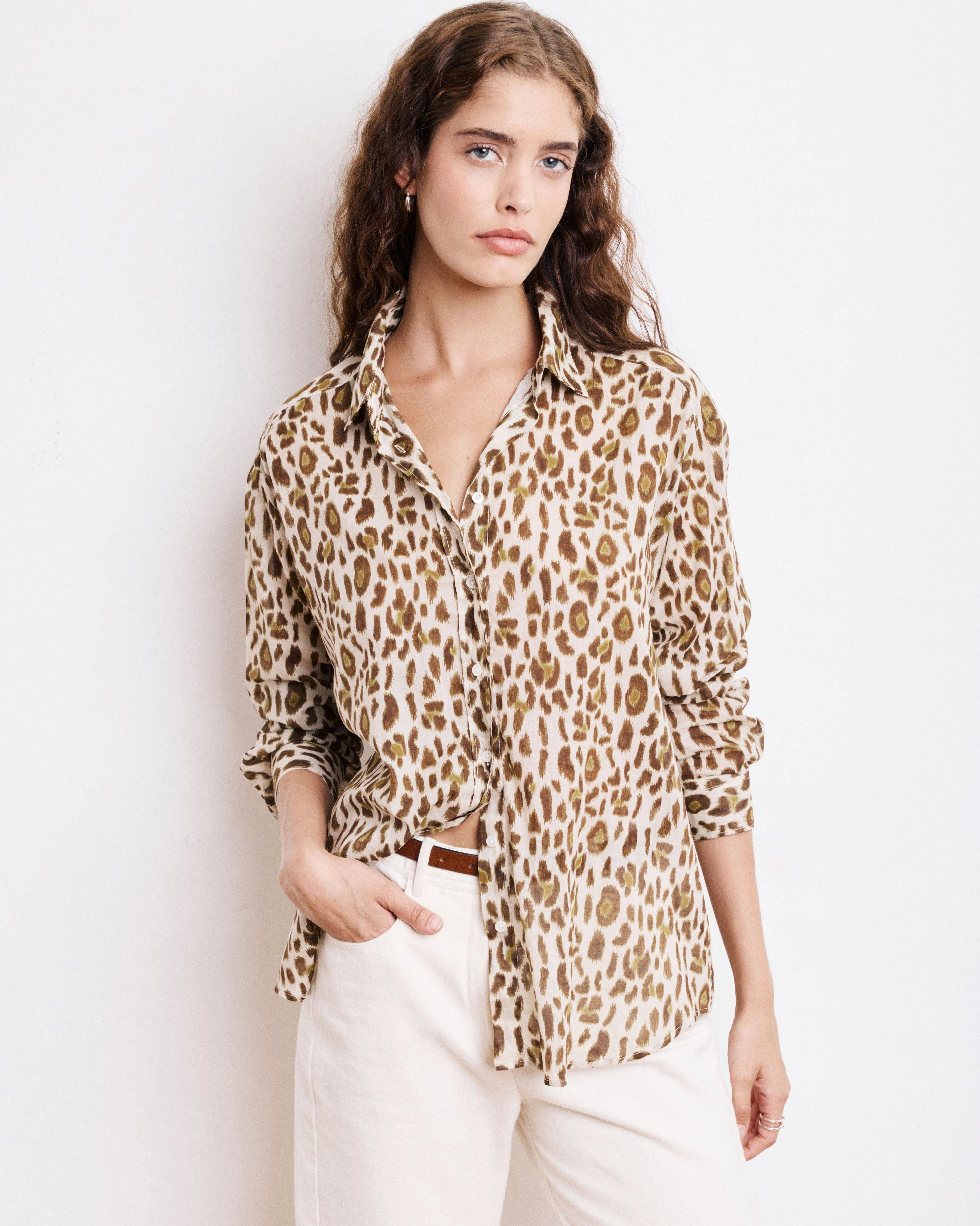 Chemise Femme en Coton Imprimé Léopard Cinema sold by Hartford product image thumbnail 2