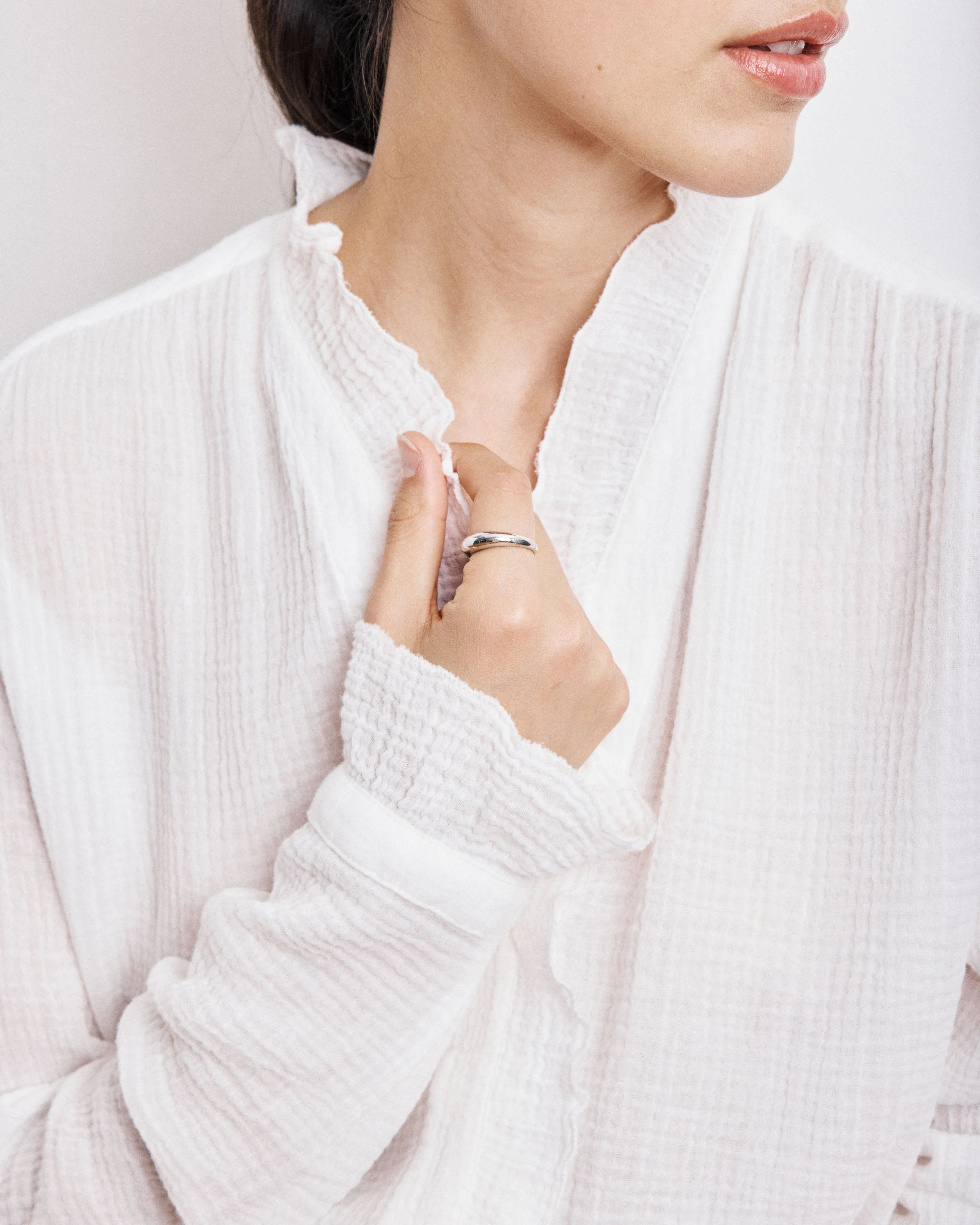 Chemise Femme en Double Voile de Gaze de Coton Ecru Carmela sold by Hartford product image thumbnail 4