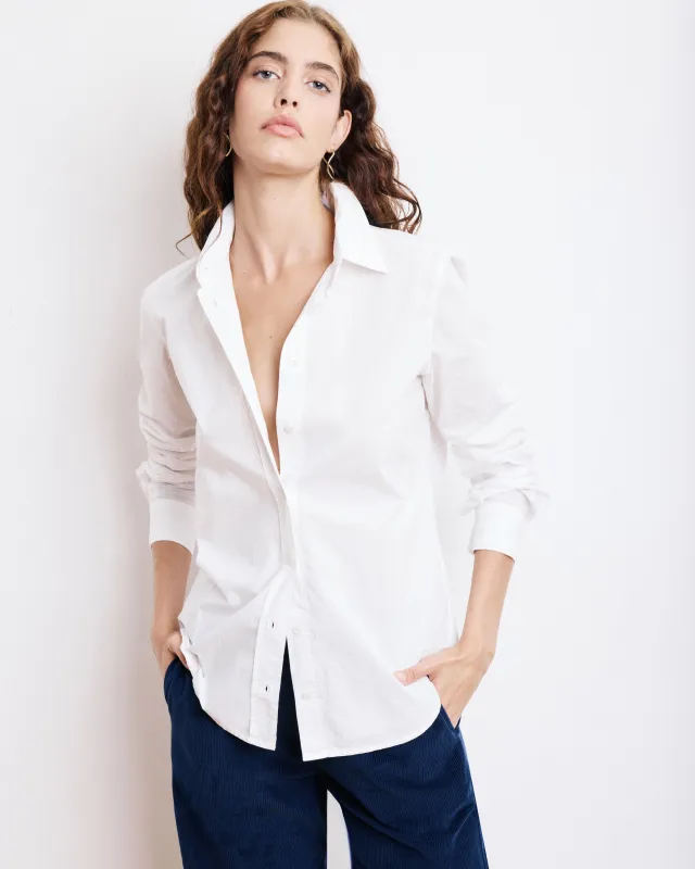 Chemise Femme en Popeline de Coton Blanche Coraz sold by Hartford