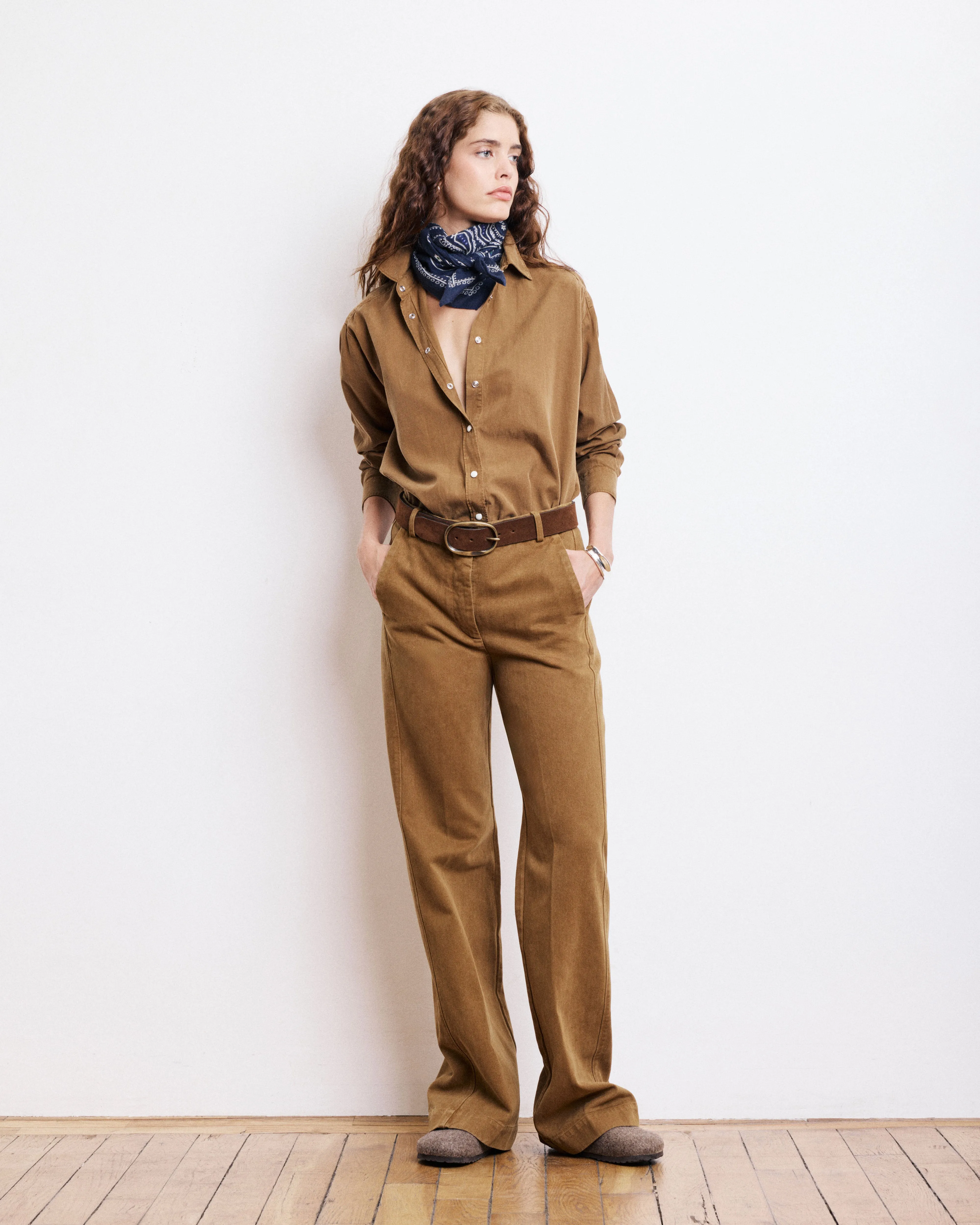 Chemise Femme en Tencel, Coton & Lin Mocha Cinema sold by Hartford product image thumbnail 2