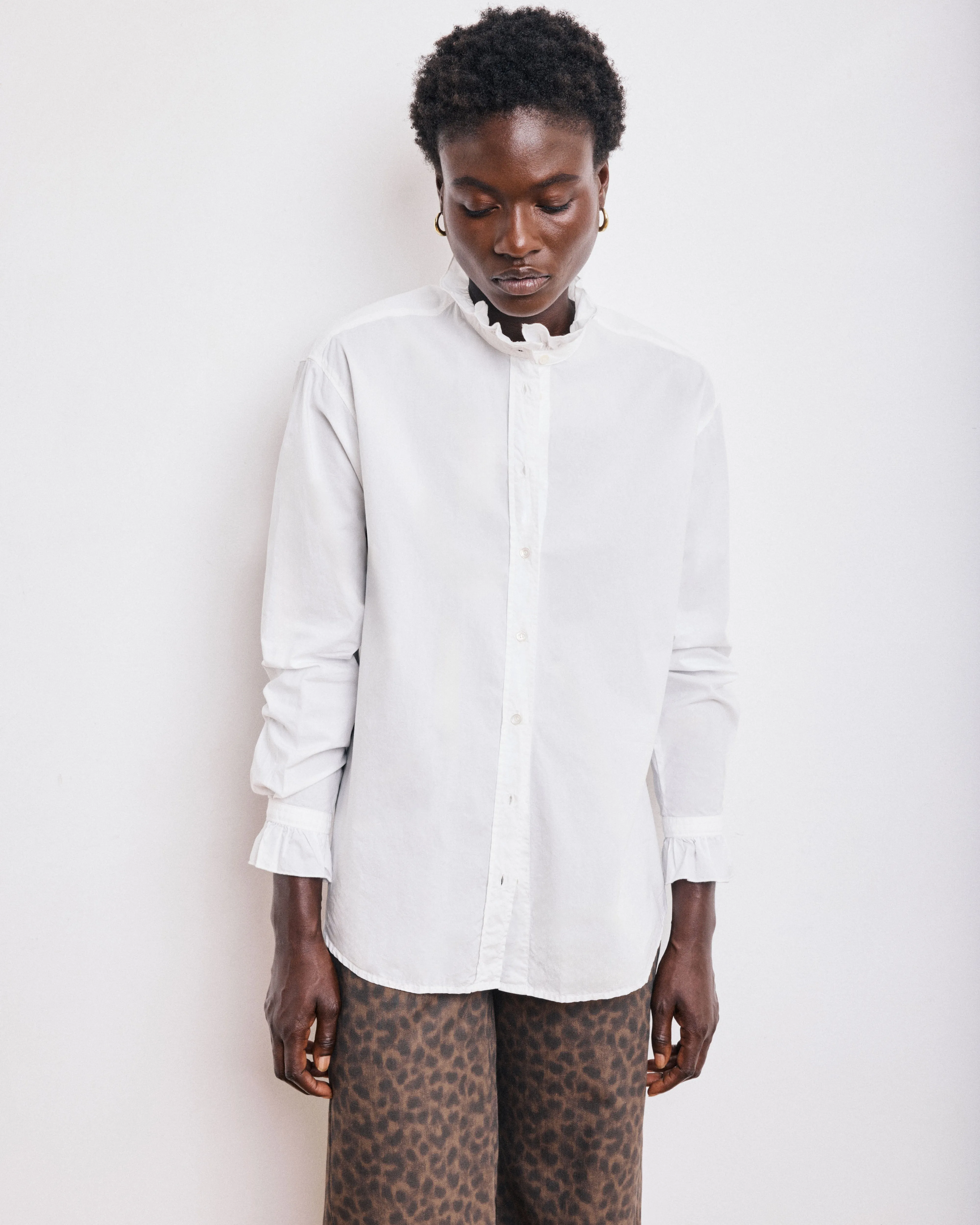 Chemise Femme en Popeline de Coton Blanche Chana sold by Hartford product image thumbnail 4