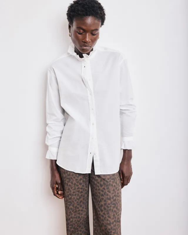 Chemise Femme en Popeline de Coton Blanche Chana sold by Hartford
