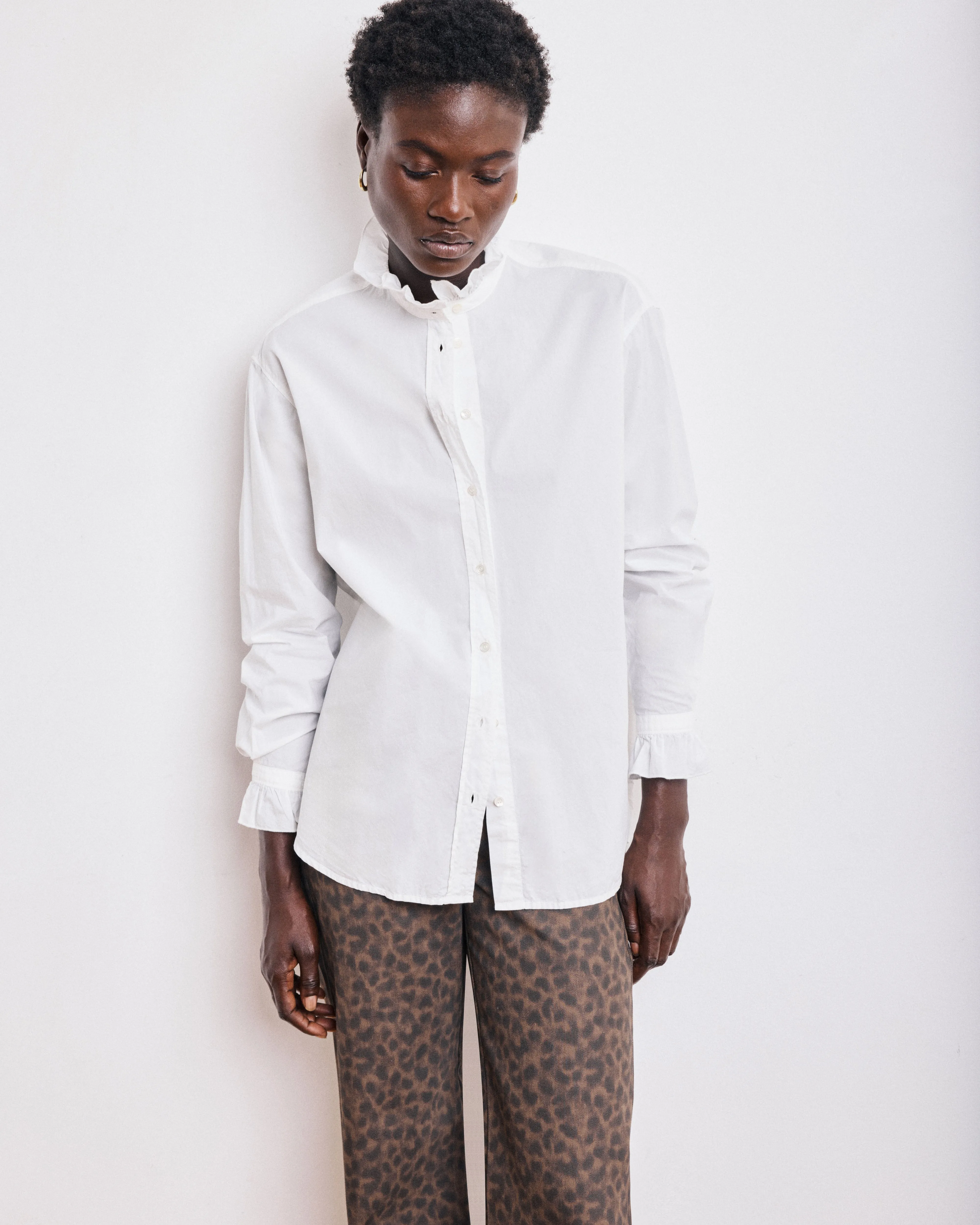 Chemise Femme en Popeline de Coton Blanche Chana sold by Hartford