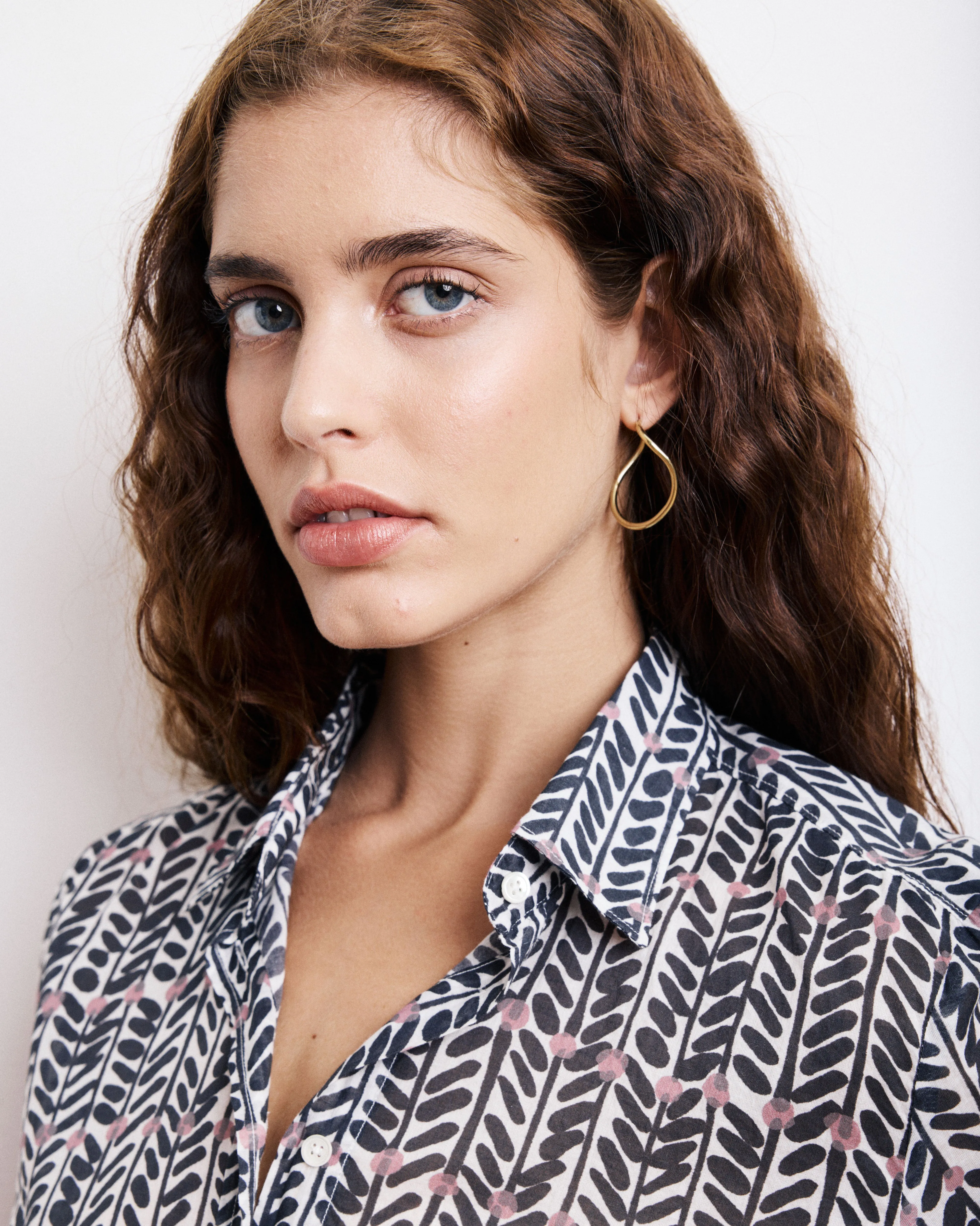 Chemise Femme en Coton Imprimé Bleu Marine Coraz sold by Hartford product image thumbnail 3