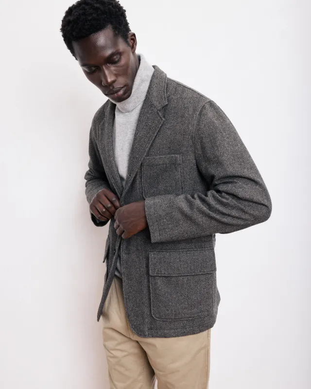 Veste Homme en Laine à Chevrons Beige Joey made by Hartford