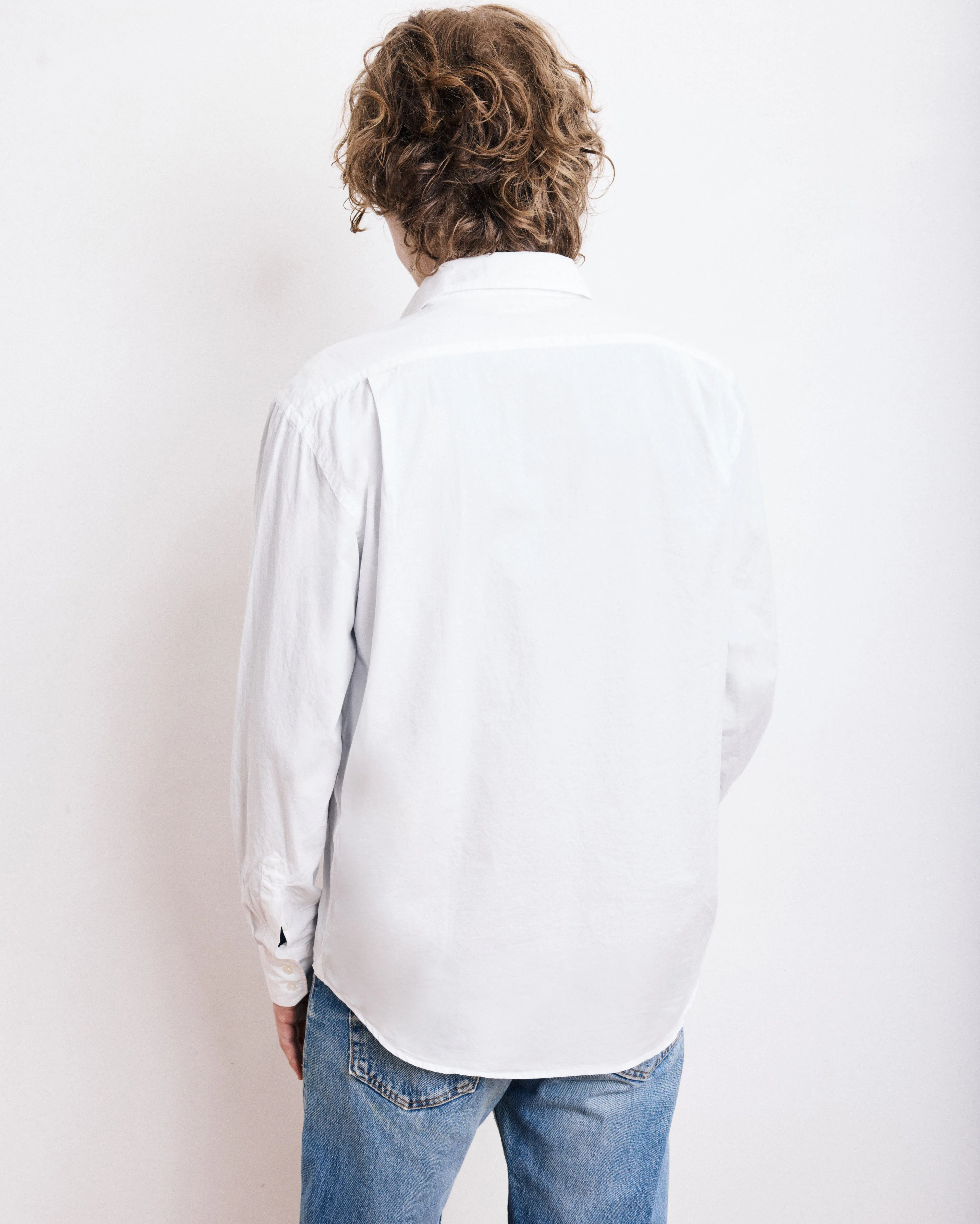 Chemise Homme en Gabardine de Coton Blanc Paul sold by Hartford product image thumbnail 3