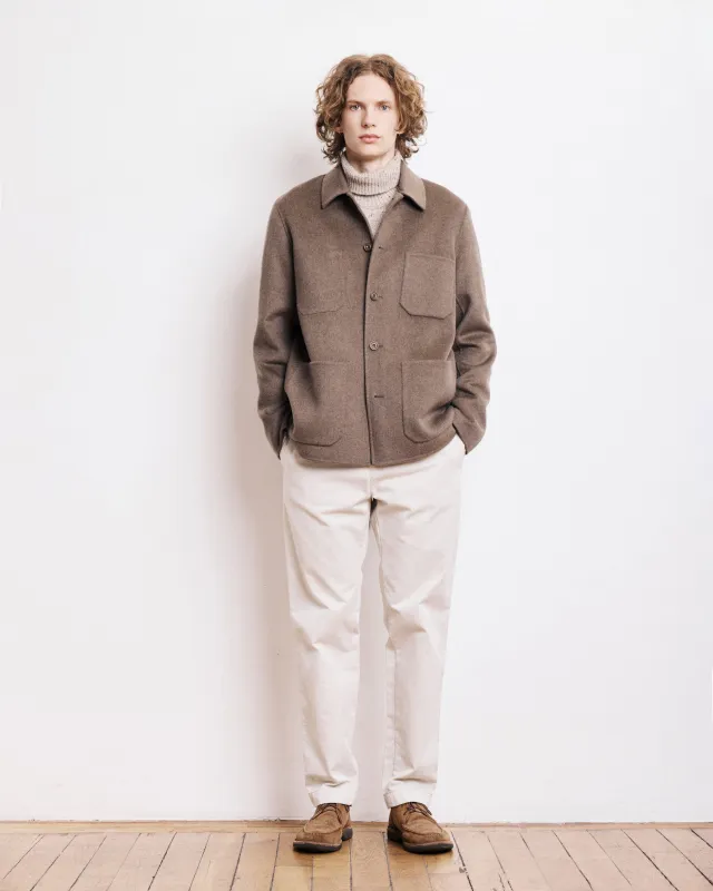 Veste Homme en Laine Double Face Taupe Jay sold by Hartford