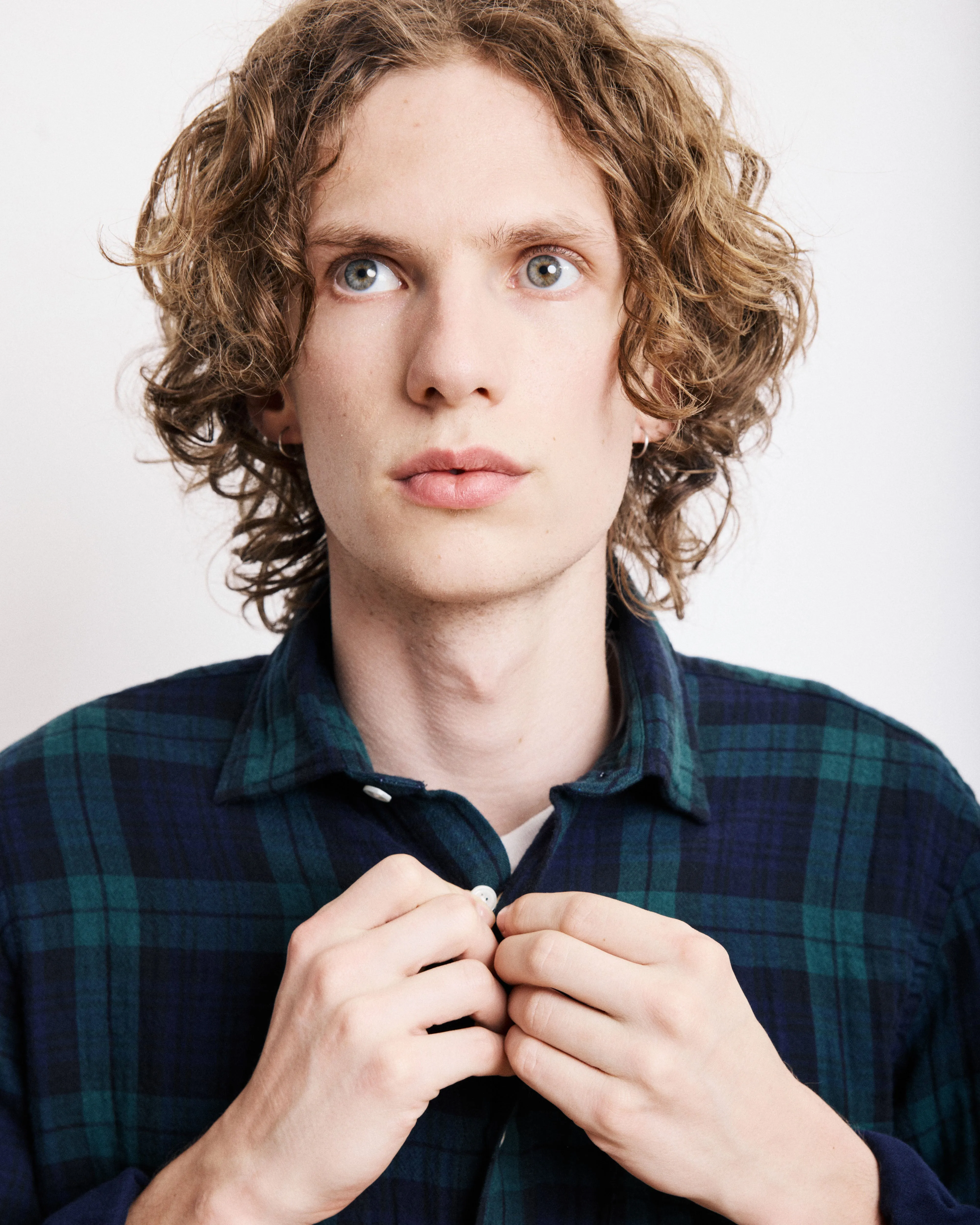 Chemise Homme en Coton Double Face à Carreaux Bleu & Vert Paul sold by Hartford product image thumbnail 2