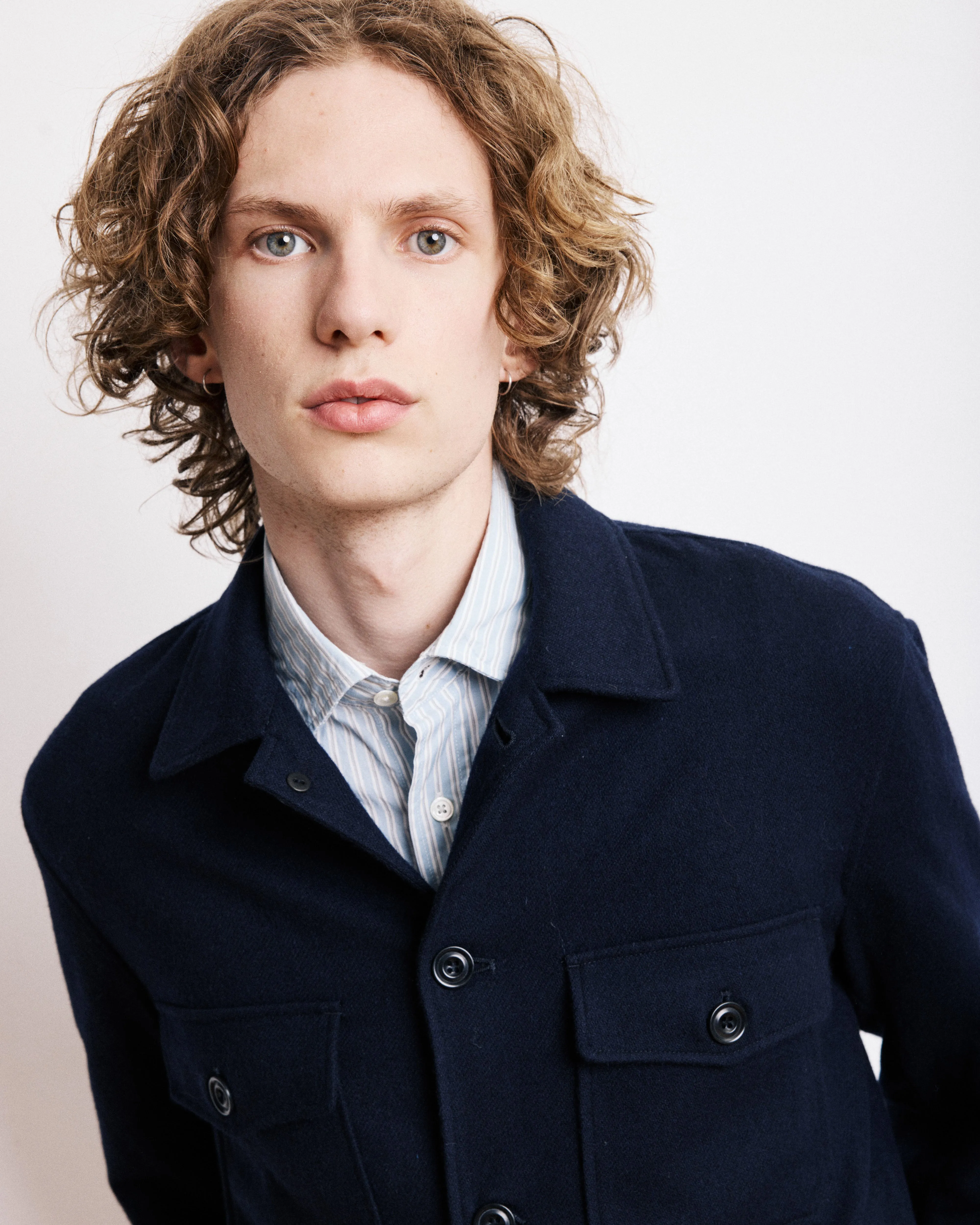 Veste Homme en Flanelle de Laine Bleu Marine Day sold by Hartford product image thumbnail 2