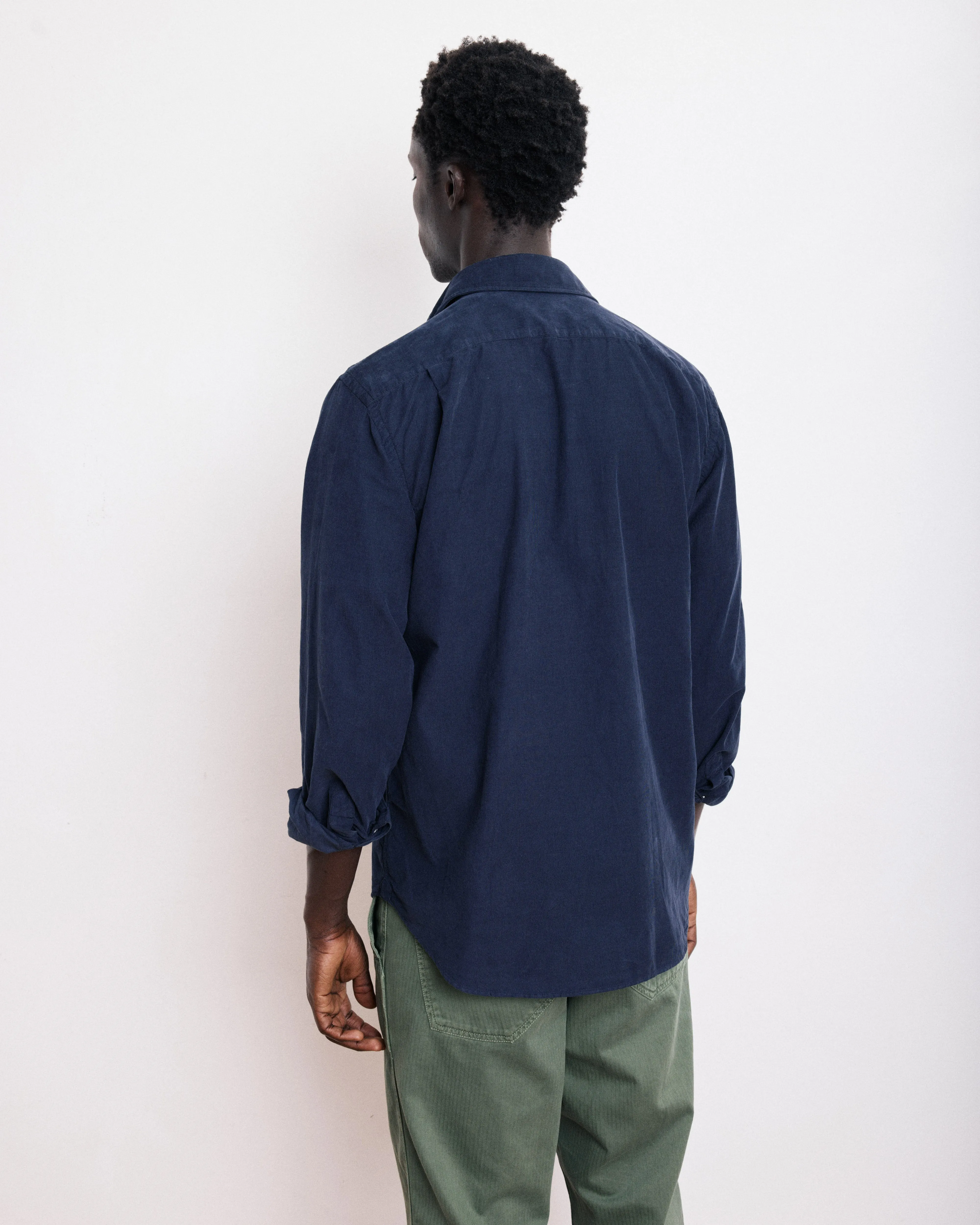 Chemise Homme en Velours Côtelé Bleu Marine Paul sold by Hartford product image thumbnail 3