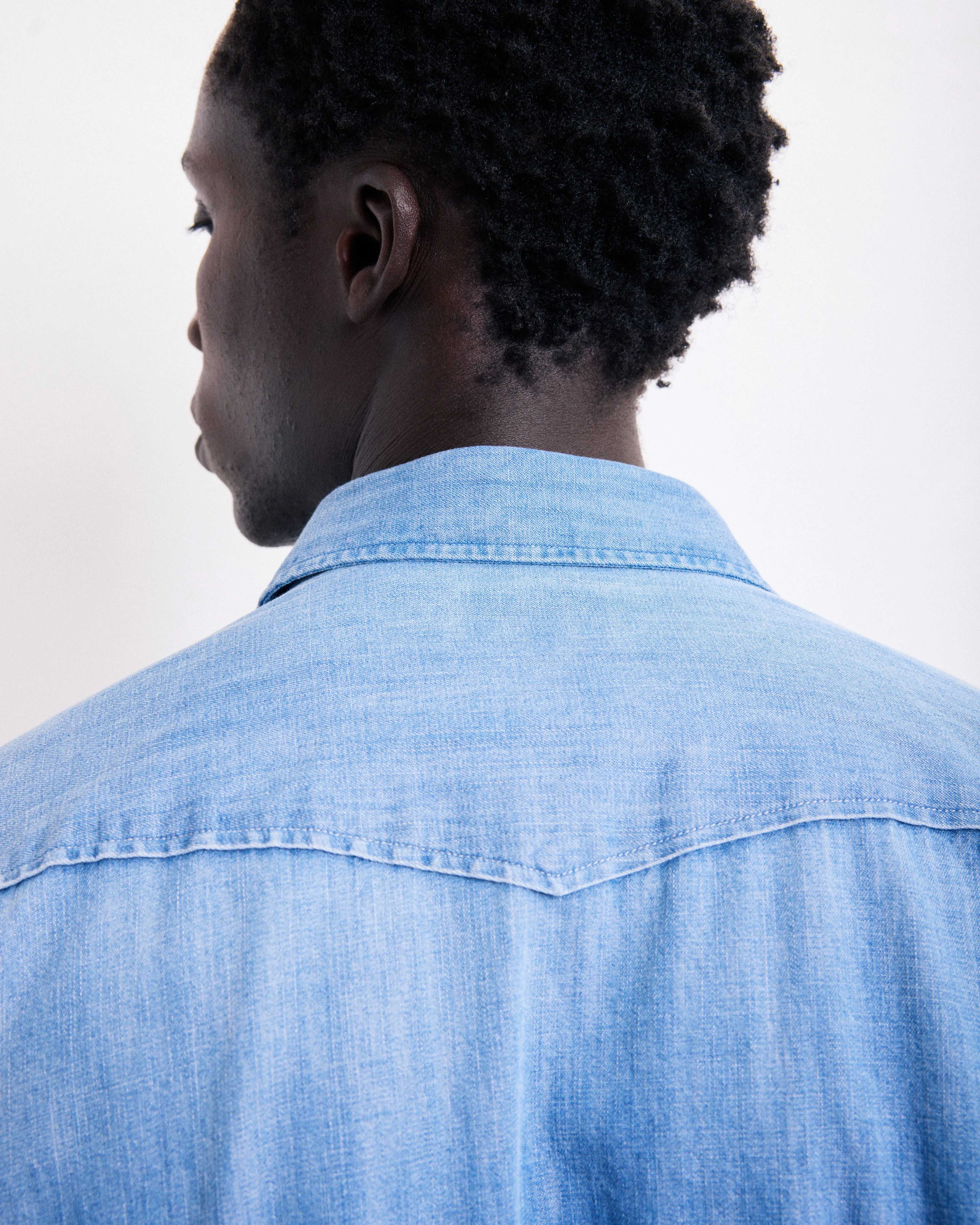 Chemise Homme en Denim Bleu Indigo Phoenix sold by Hartford product image thumbnail 5