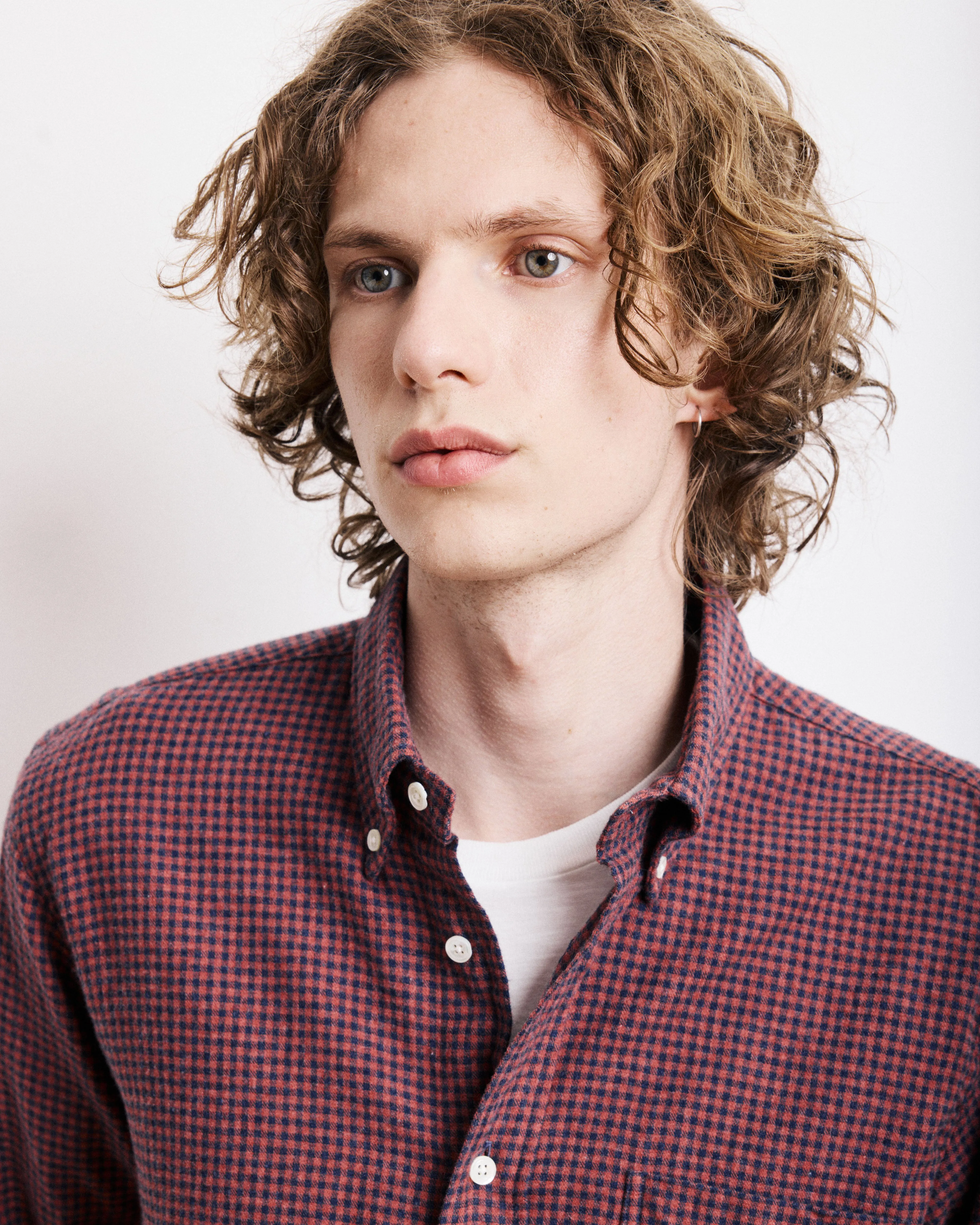 Chemise Homme en Flanelle à Carreaux Brossée Bleu Marine & Rouge Pitt sold by Hartford product image thumbnail 2