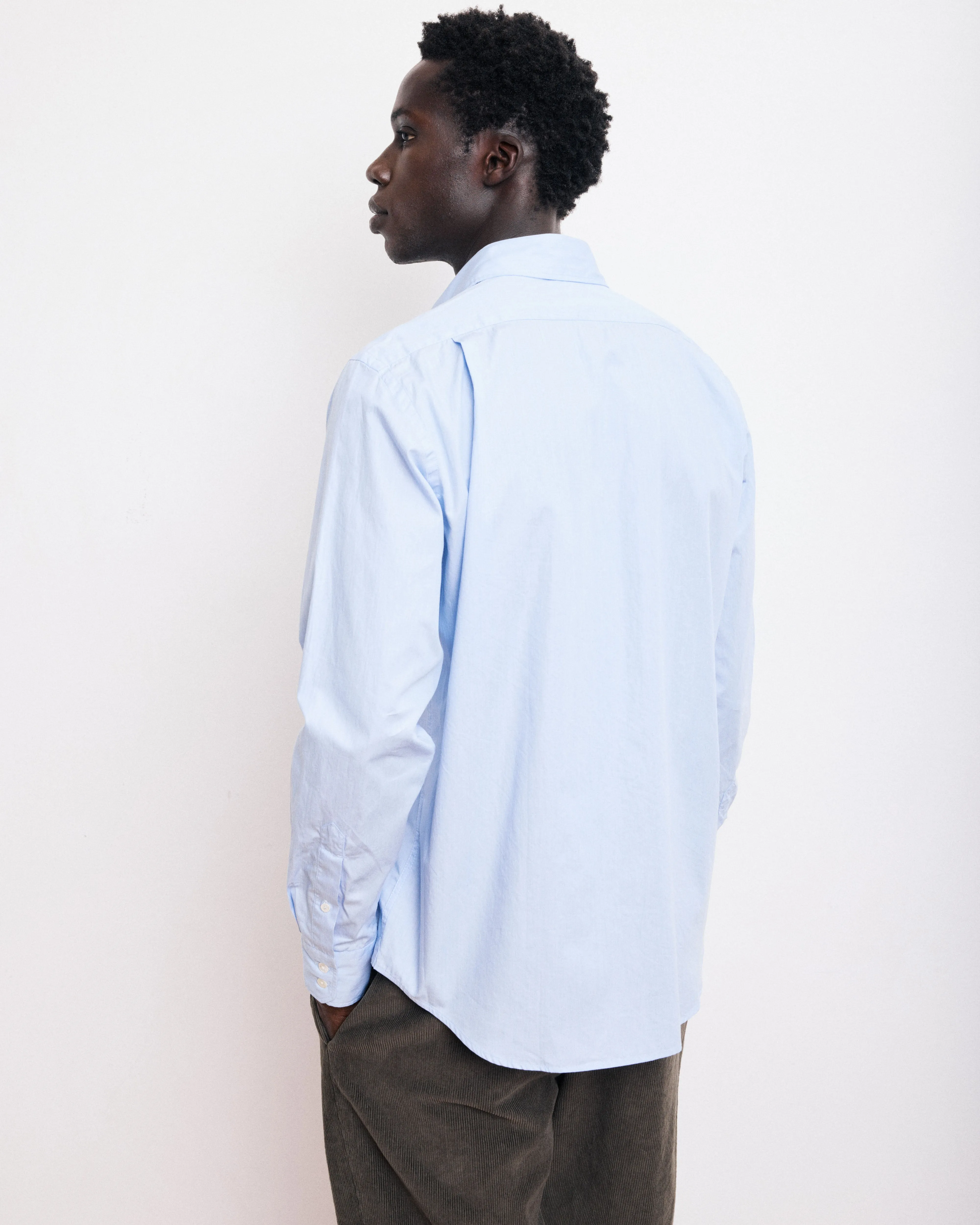 Chemise Homme en Popeline Rayée Bleu Ciel Paul sold by Hartford product image thumbnail 4