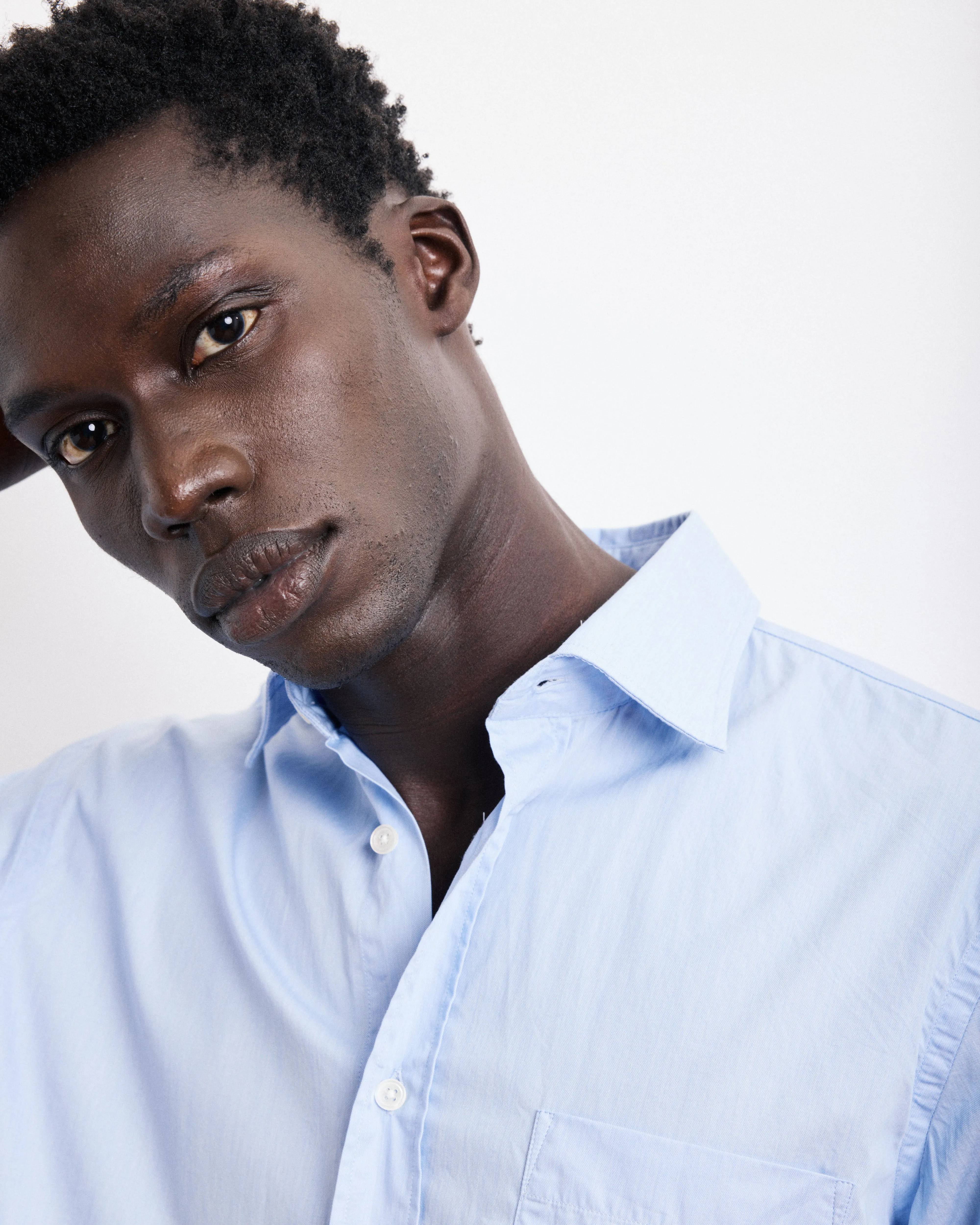 Chemise Homme en Popeline Rayée Bleu Ciel Paul sold by Hartford product image thumbnail 2