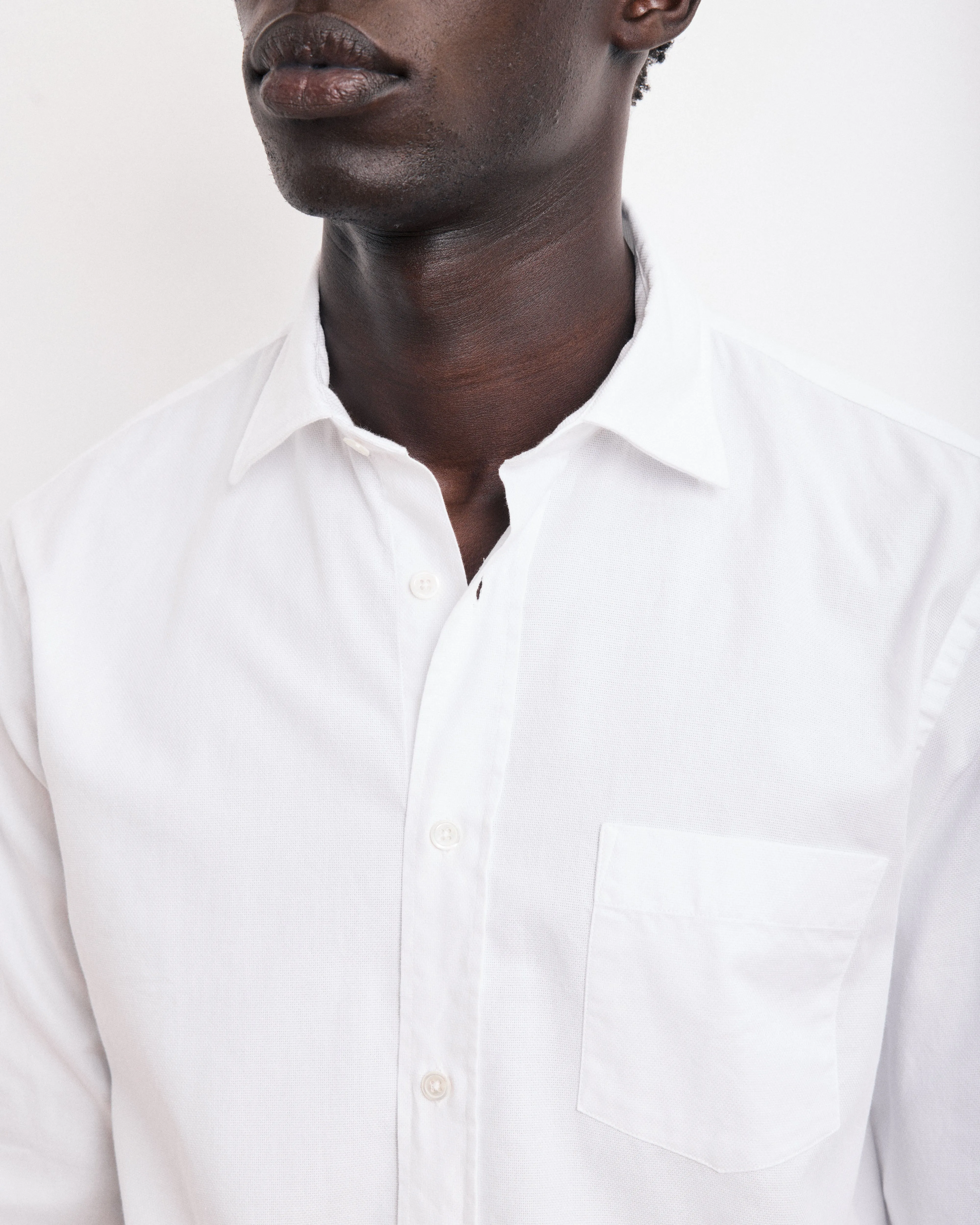 Chemise Homme en Piqué de Coton Blanc Paul sold by Hartford product image thumbnail 3