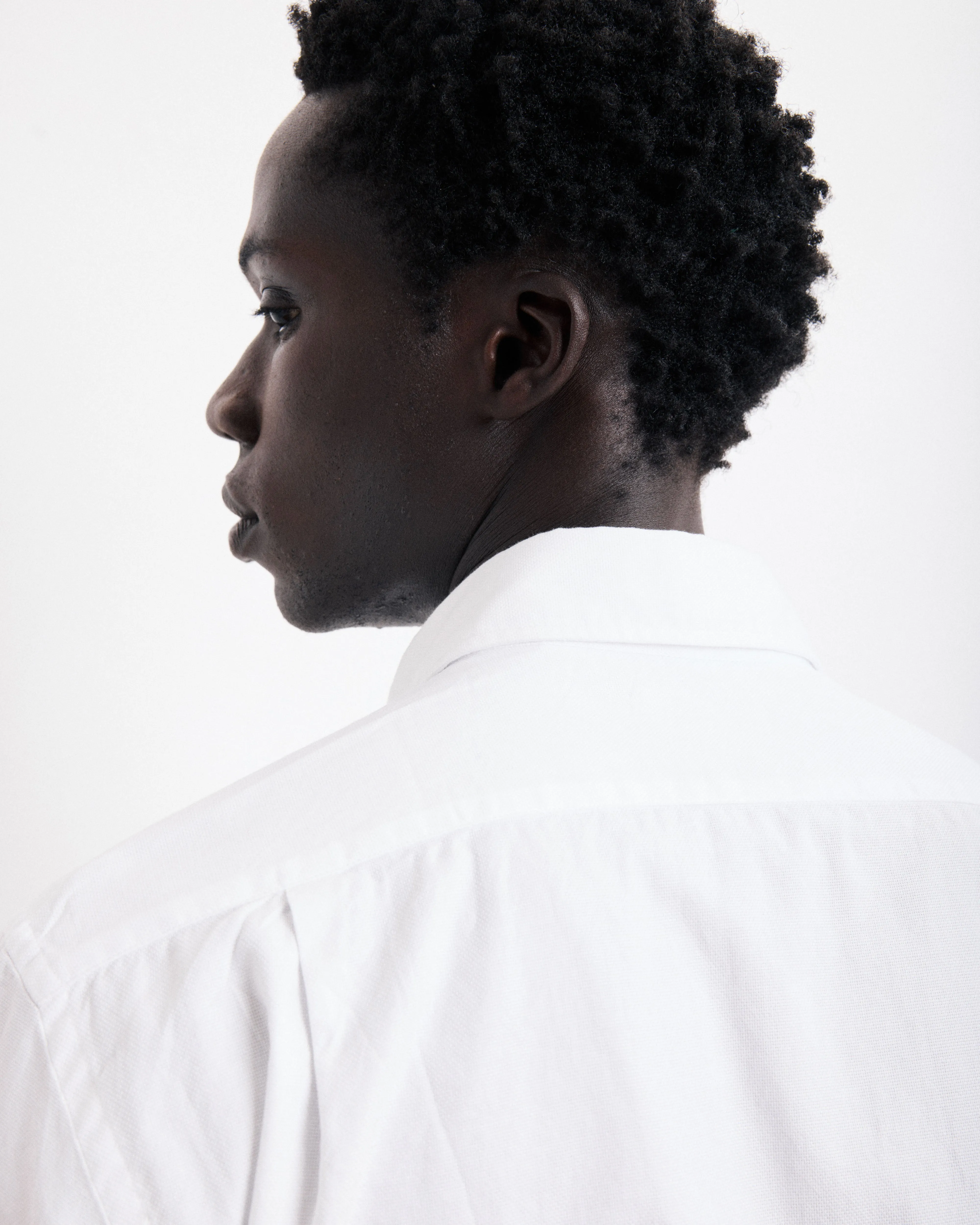 Chemise Homme en Piqué de Coton Blanc Paul sold by Hartford product image thumbnail 2