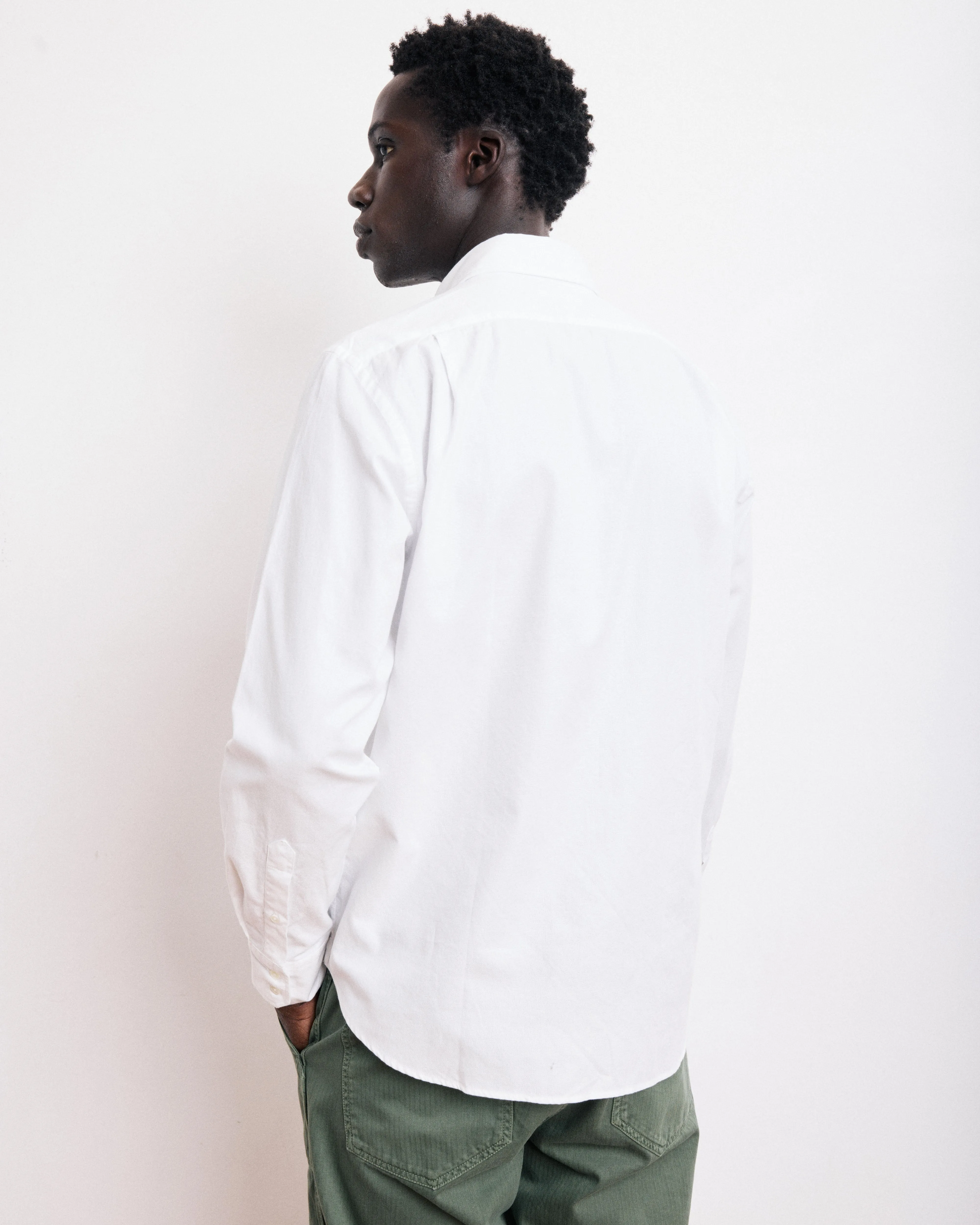 Chemise Homme en Piqué de Coton Blanc Paul sold by Hartford product image thumbnail 5