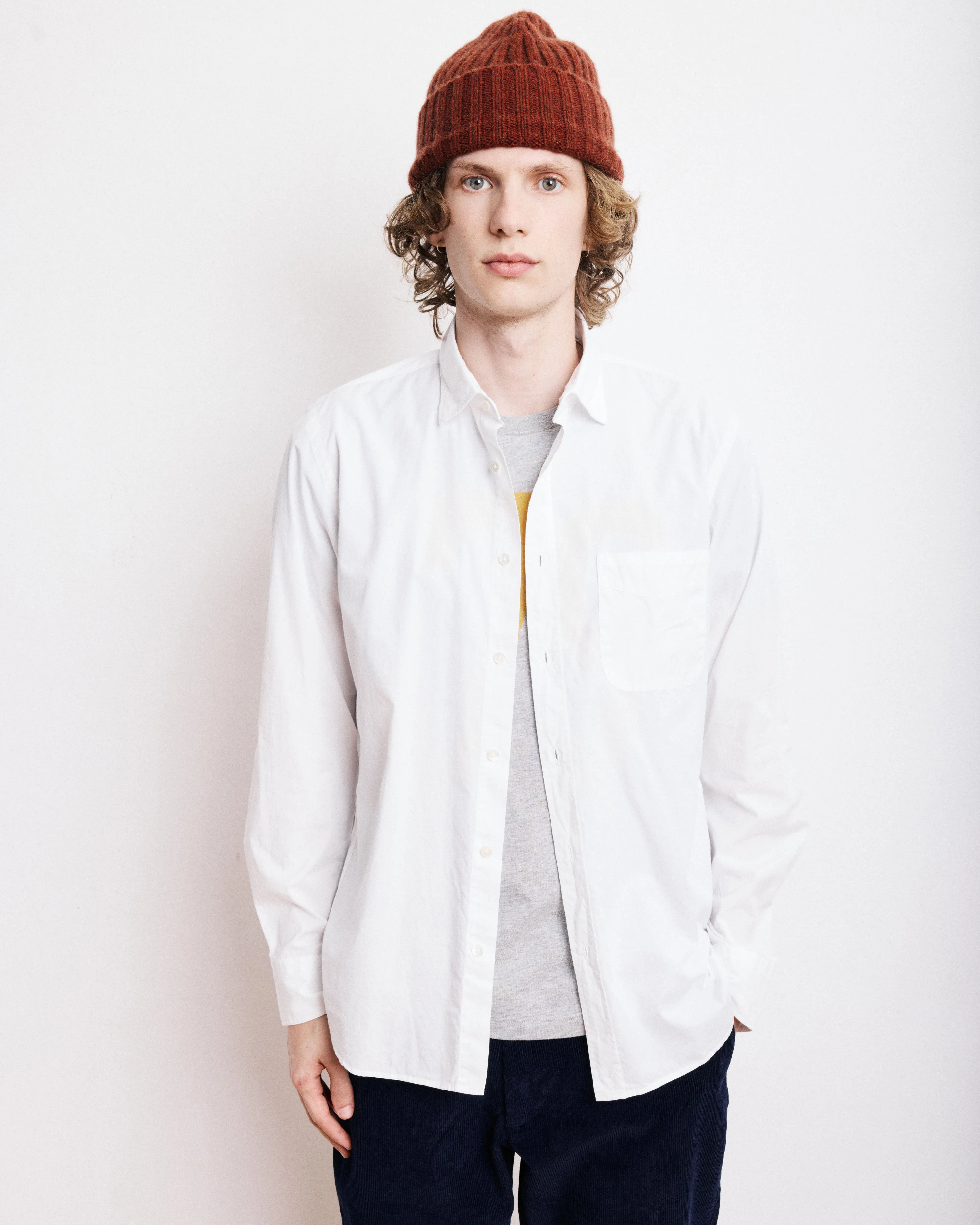 Chemise Homme en Gabardine de Coton Blanc Storm sold by Hartford