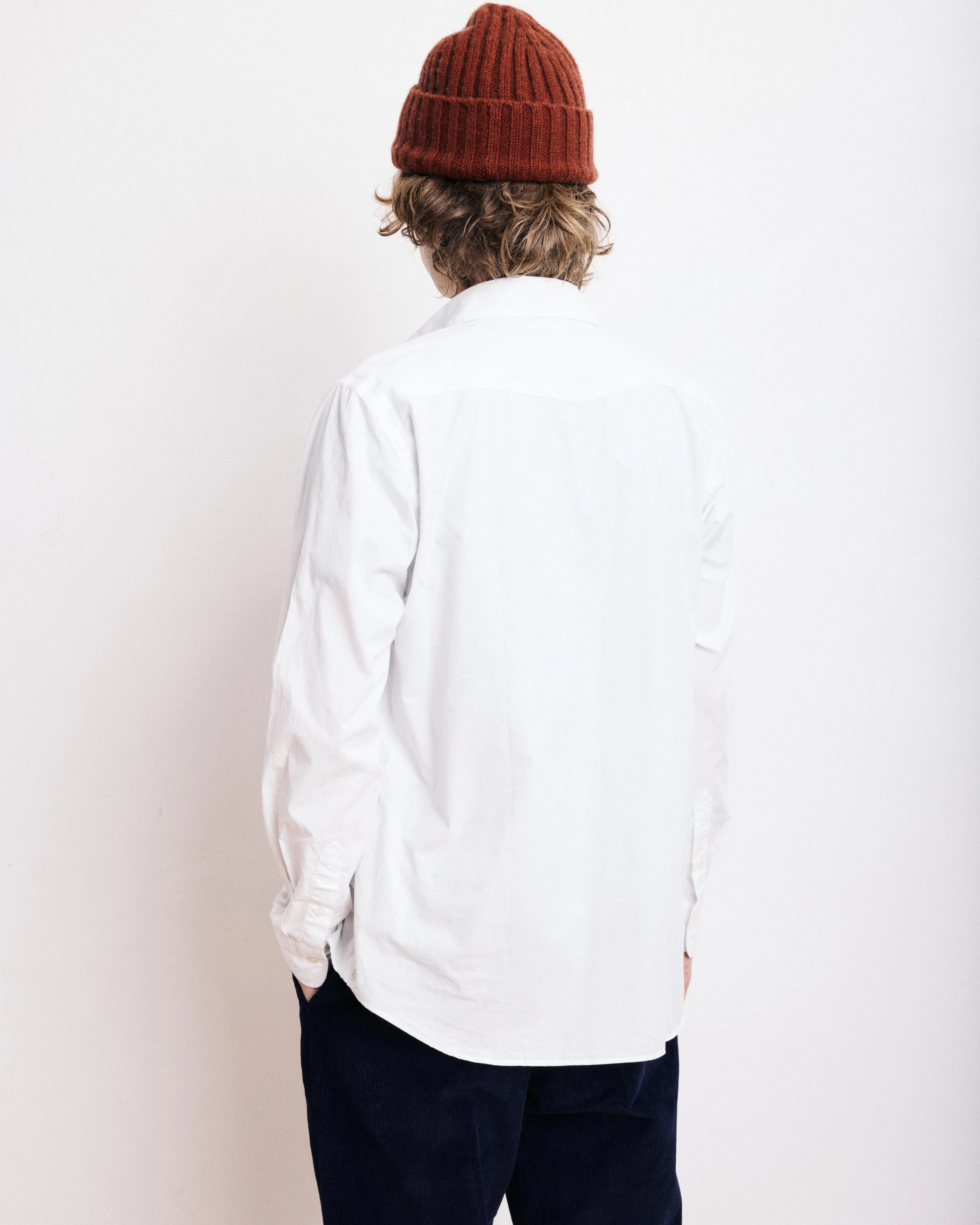 Chemise Homme en Gabardine de Coton Blanc Storm sold by Hartford product image thumbnail 2