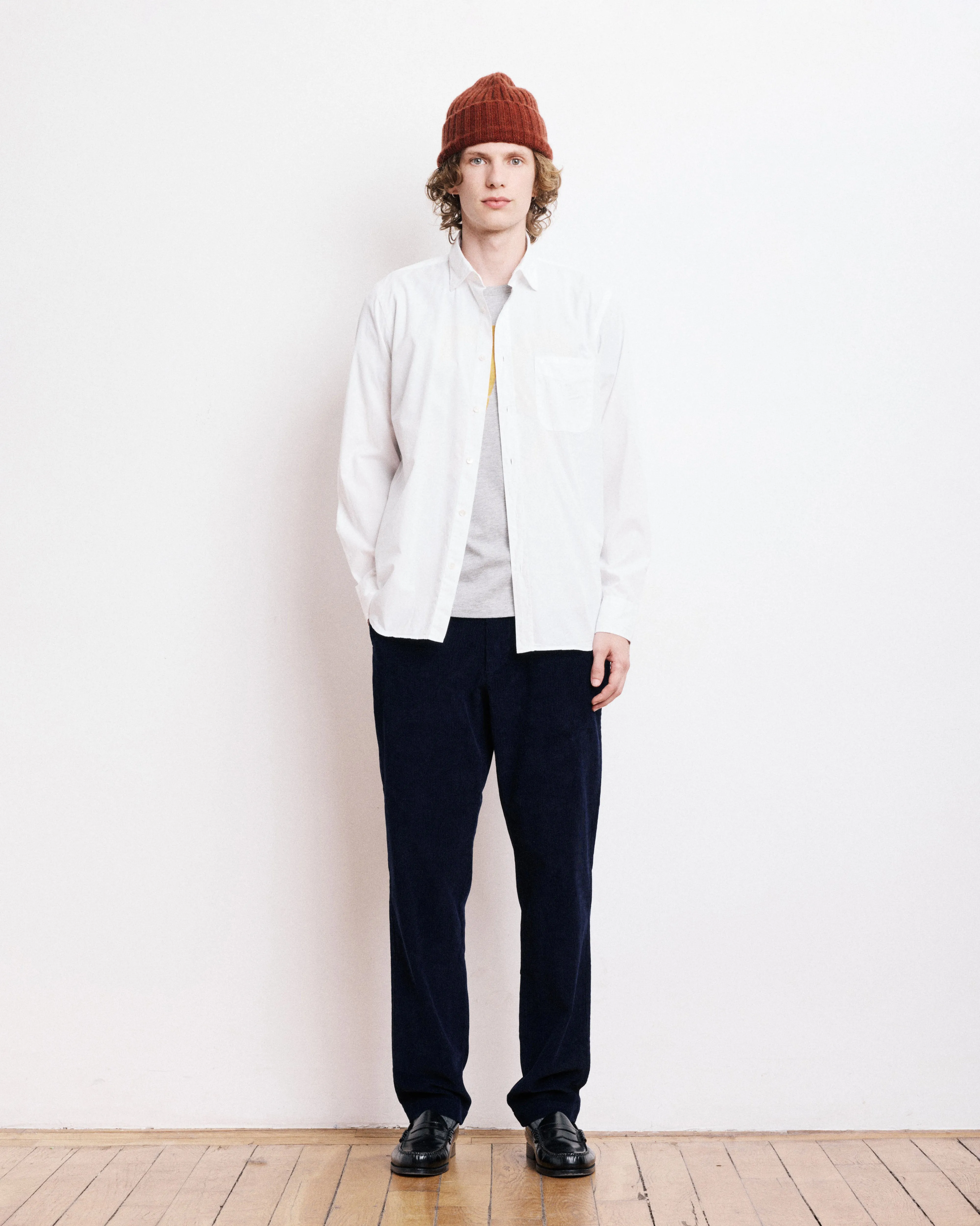 Chemise Homme en Gabardine de Coton Blanc Storm sold by Hartford product image thumbnail 3