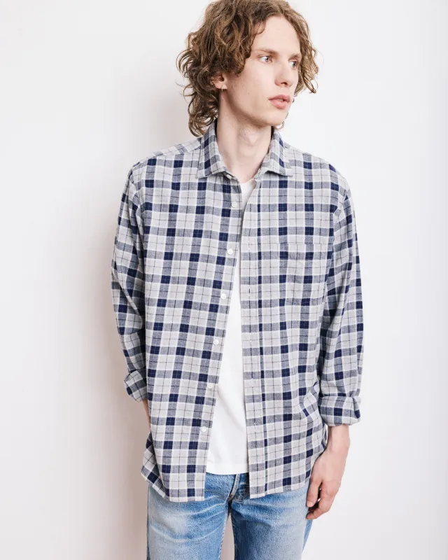 Chemise Homme en Coton Brossé à Carreaux Gris Paul sold by Hartford