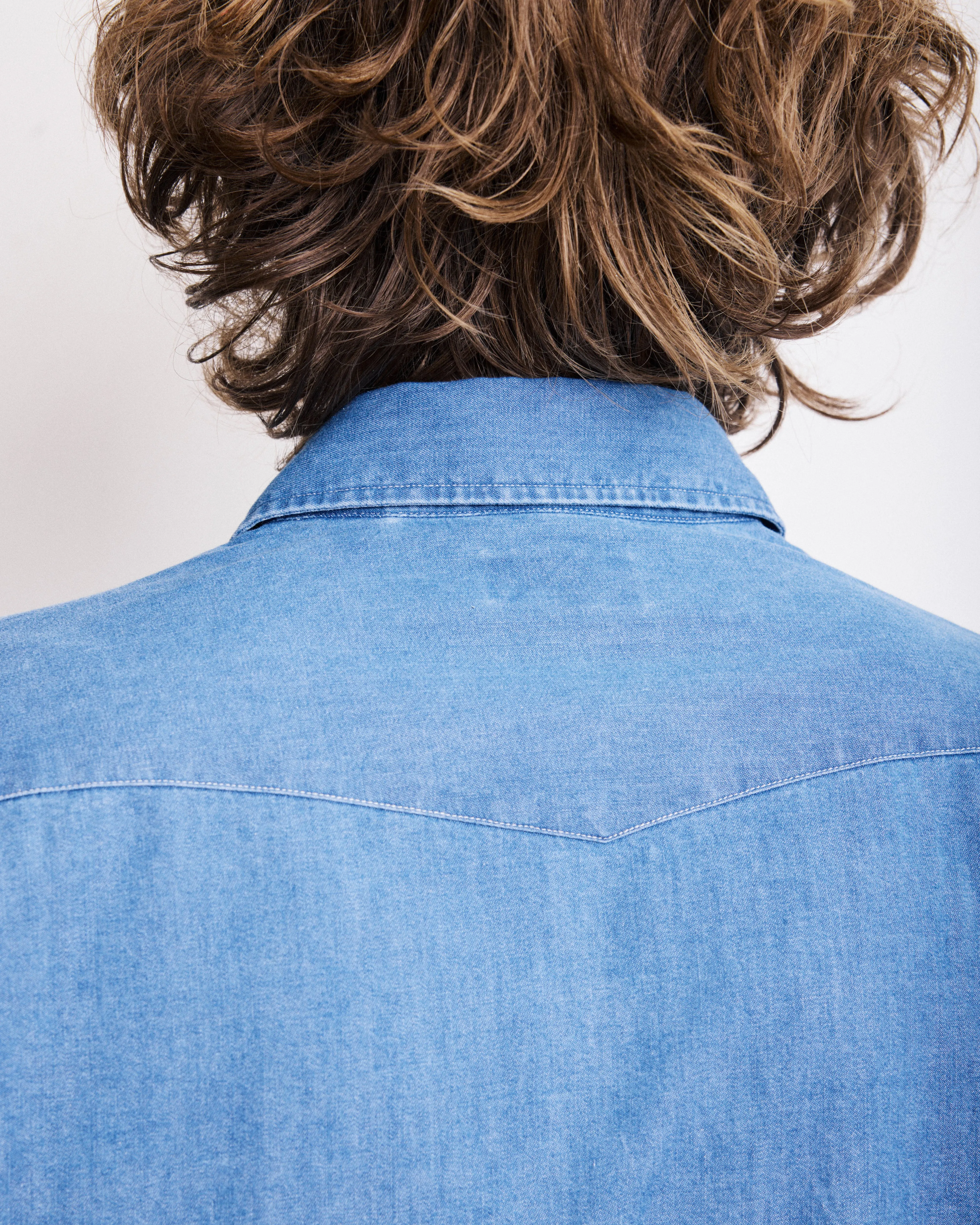 Chemise Homme en Denim Bleu Indigo Storm sold by Hartford product image thumbnail 4